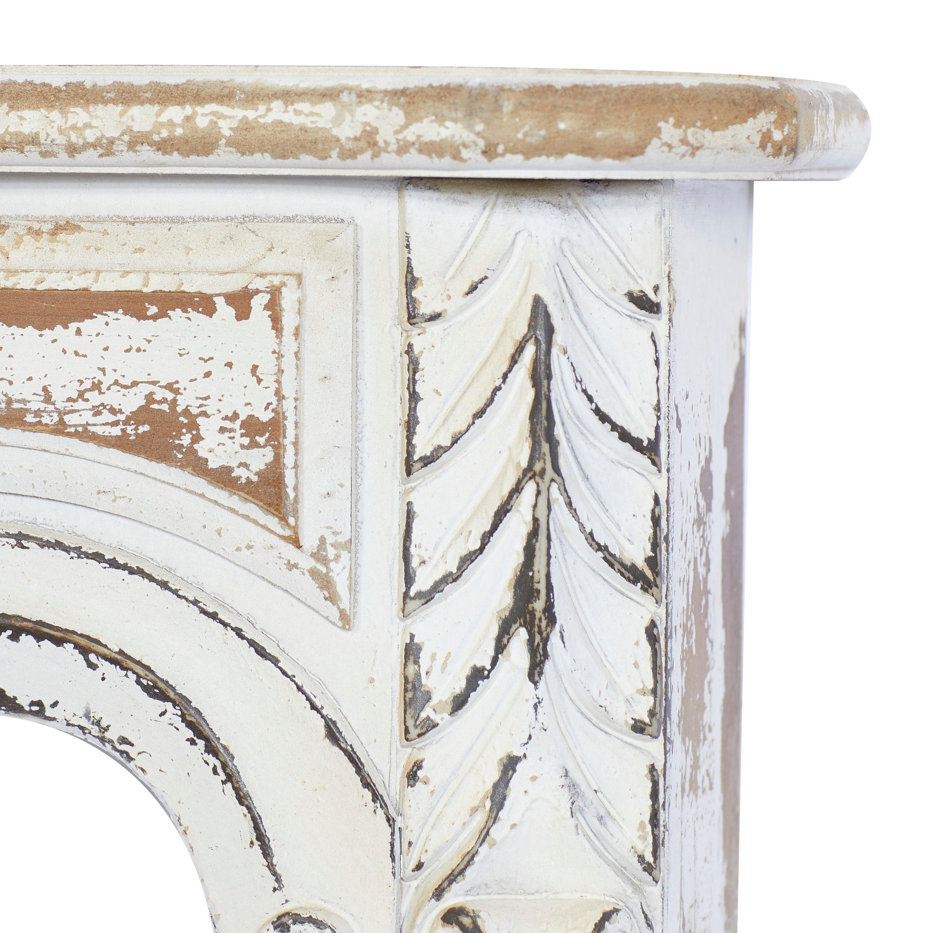 One Allium Way® Goodland White Wood 1 Shelf Scroll Wall Shelf 36" x 6" x 9"