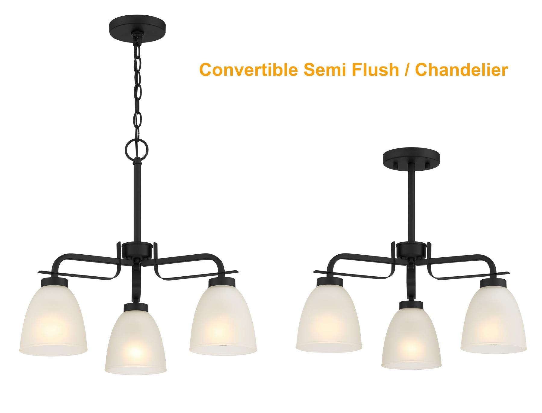 3 Light Convertible Chandelier     -Traditional Installation Minka Lavery 4883-66A