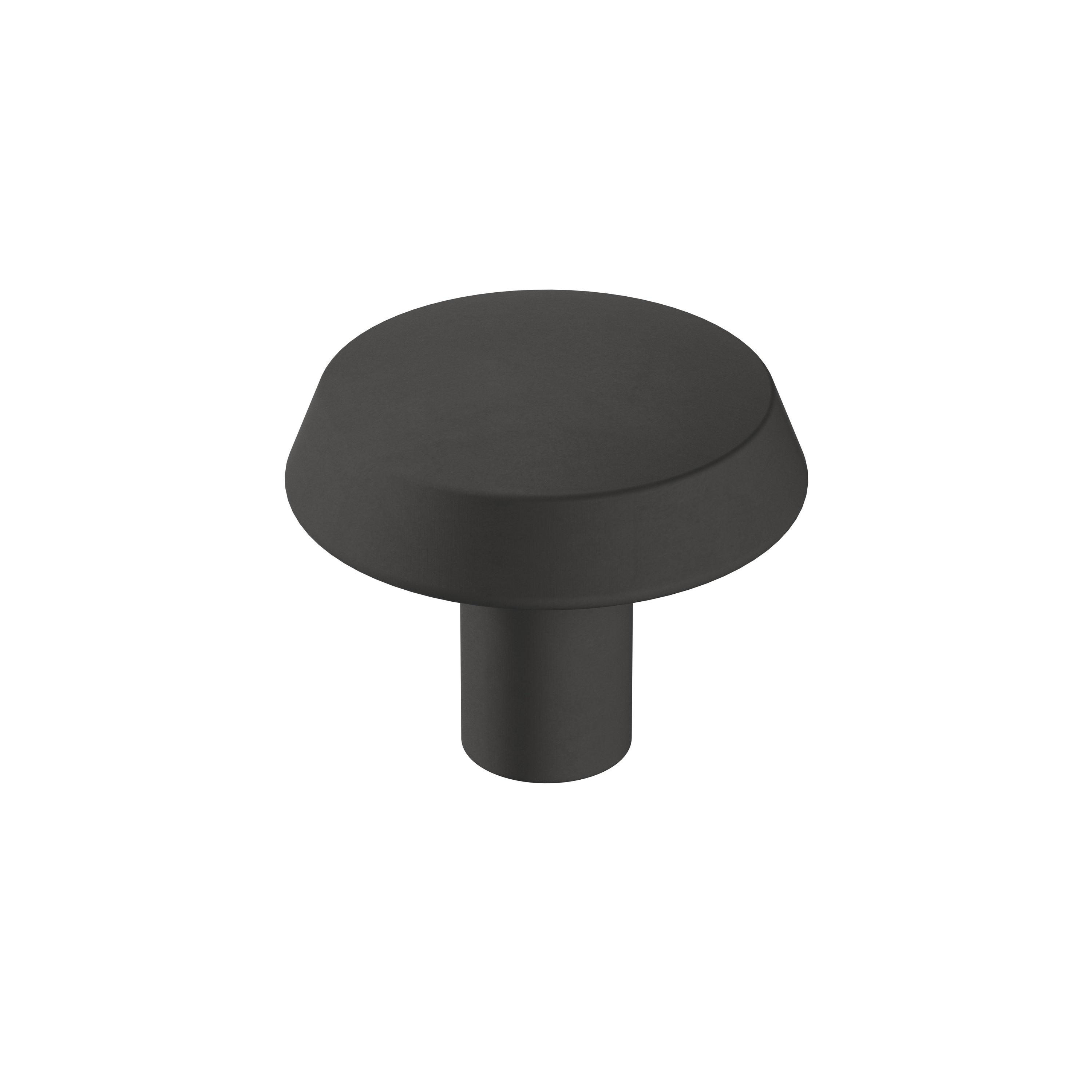 Amerock Premise 1-1/4 inch (32mm) Diameter Matte Black Cabinet Knob