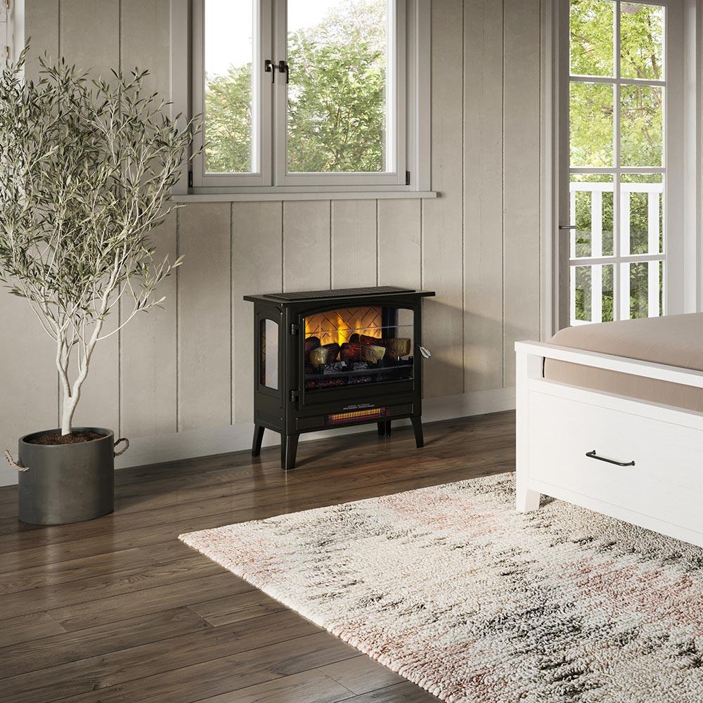 Country Living Smart Infrared Electric Fireplace Stove Heater, Alexa and Google Home Compatible