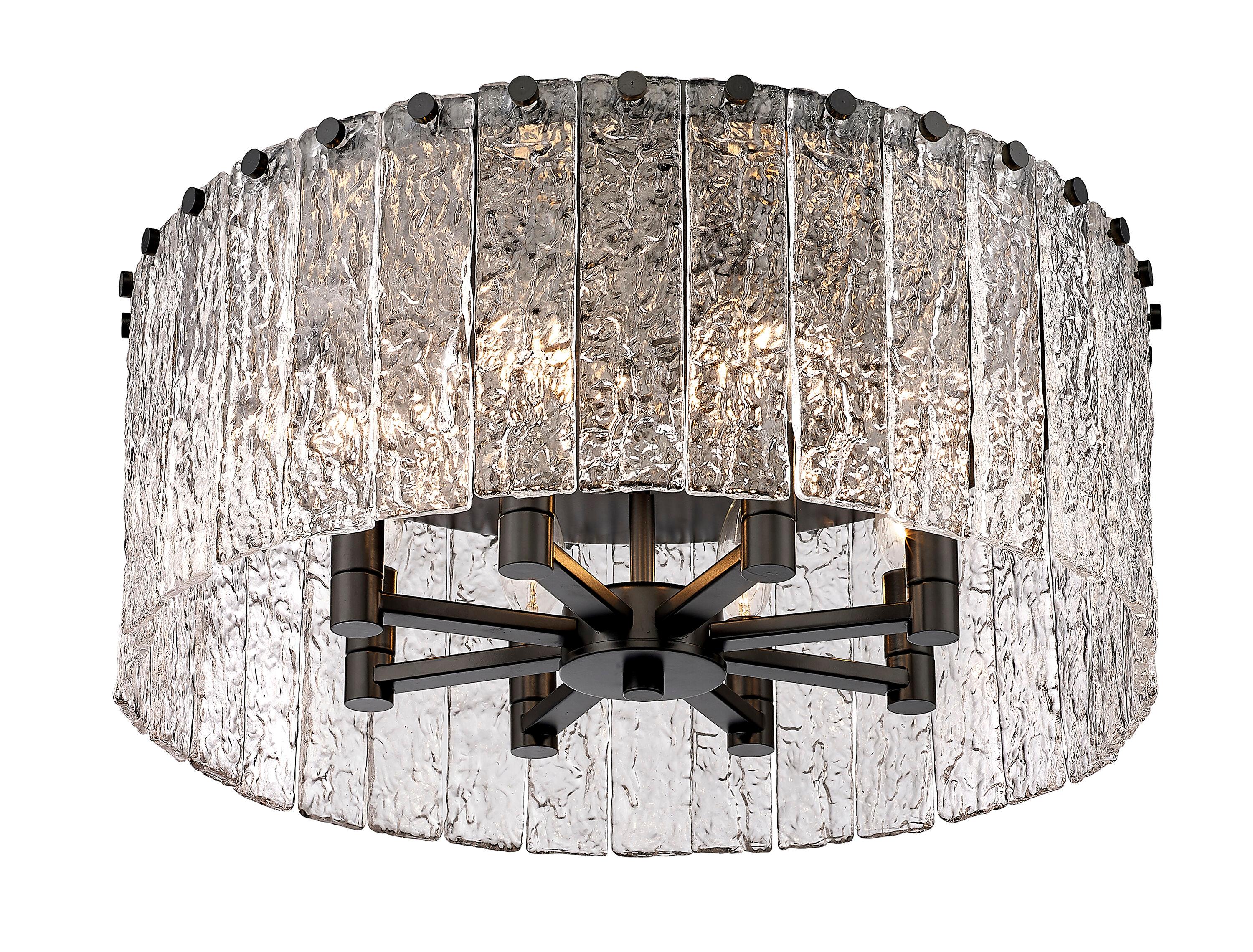 Z-Lite Glacier 8 - Light Flush Mount in  Matte Black