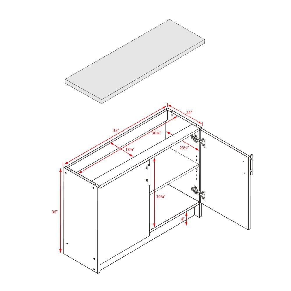 Prepac Elite 32" Base Cabinet, White