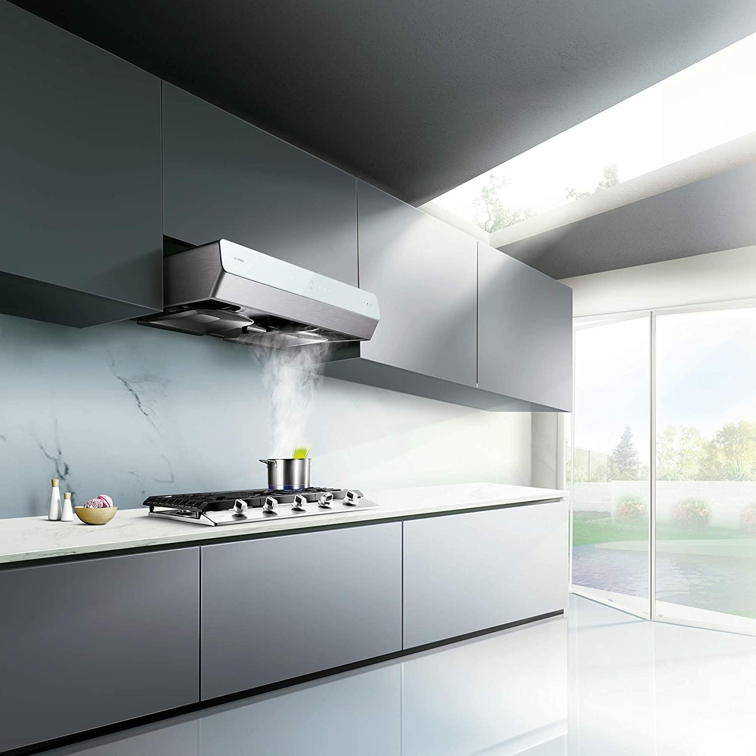 FOTILE Pixie Air® Series Slim Line Under the Cabinet Range Hood with WhisPower Motors and Capture-Shield Technology for Powerful & Quiet Cooking Ventillation