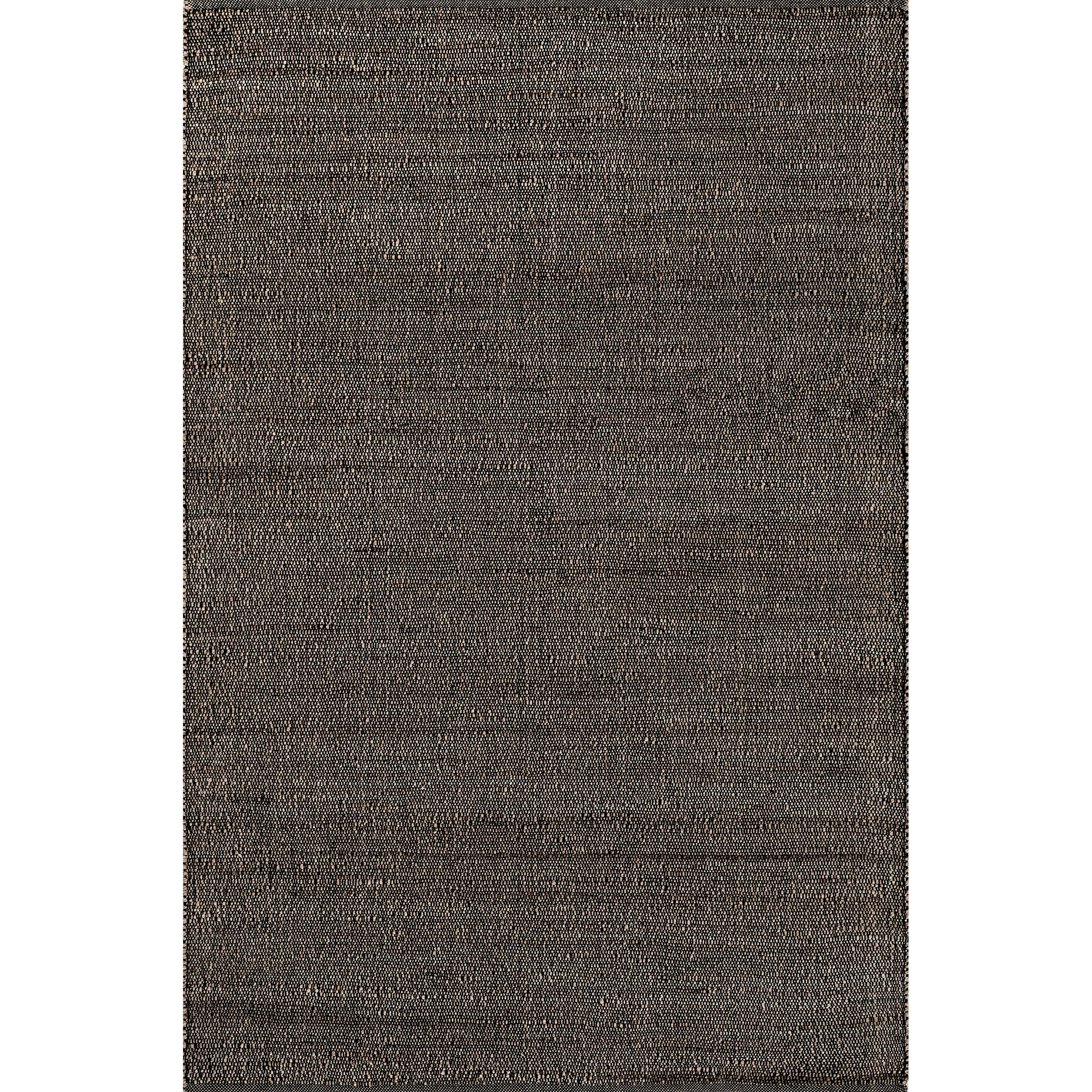 Nuloom 2x8 Elfriede Jute & Cotton Hand Woven Indoor Area Rug, Charcoal, Solid Rustic Farmhouse Style Natural Fiber Bedroom, Living Room,