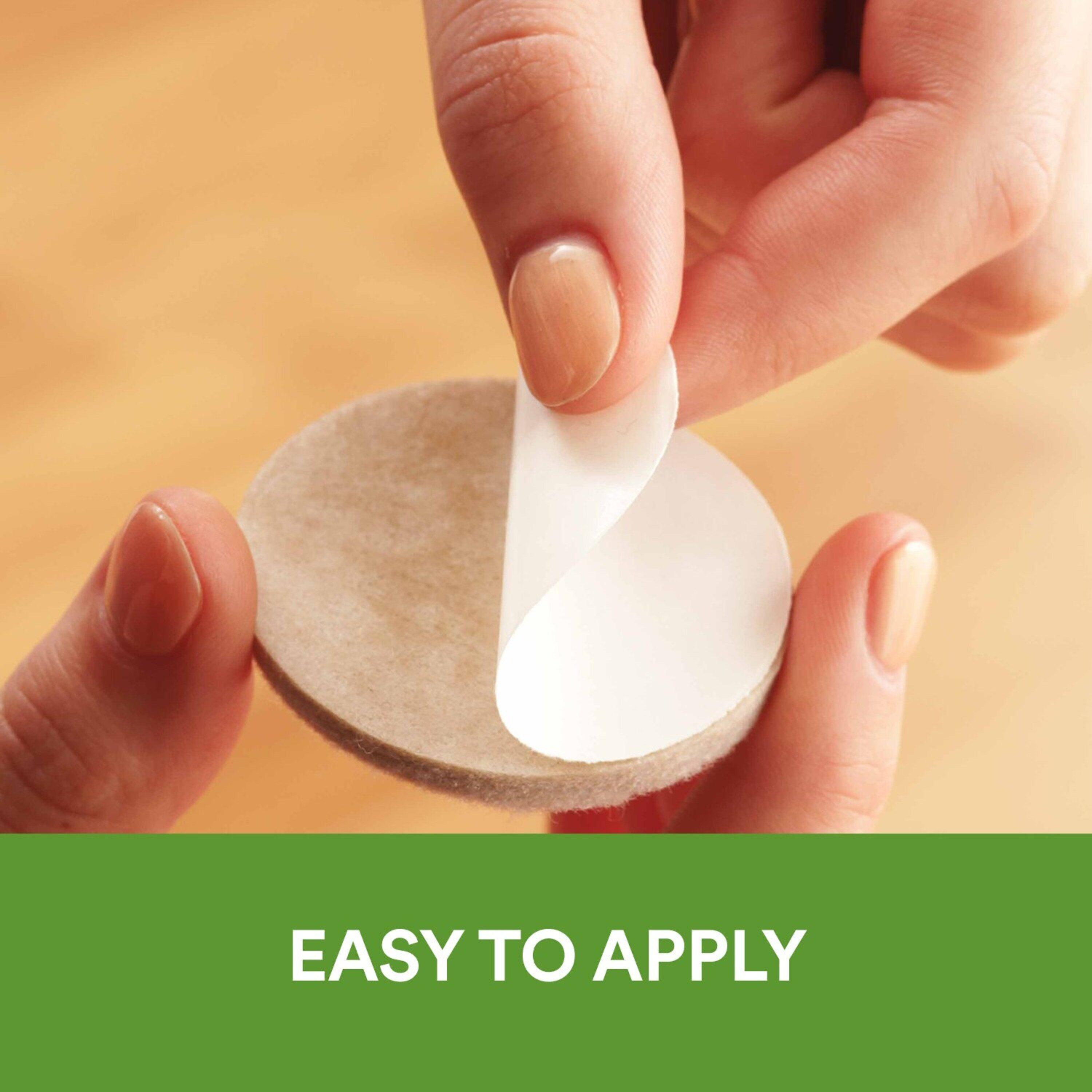 Scotch 1" 32pk Felt Pads Beige: Anti-Scratch Furniture & Chair Leg Protection, Floor Pad, 1" x 0.2" Felt, 32ct