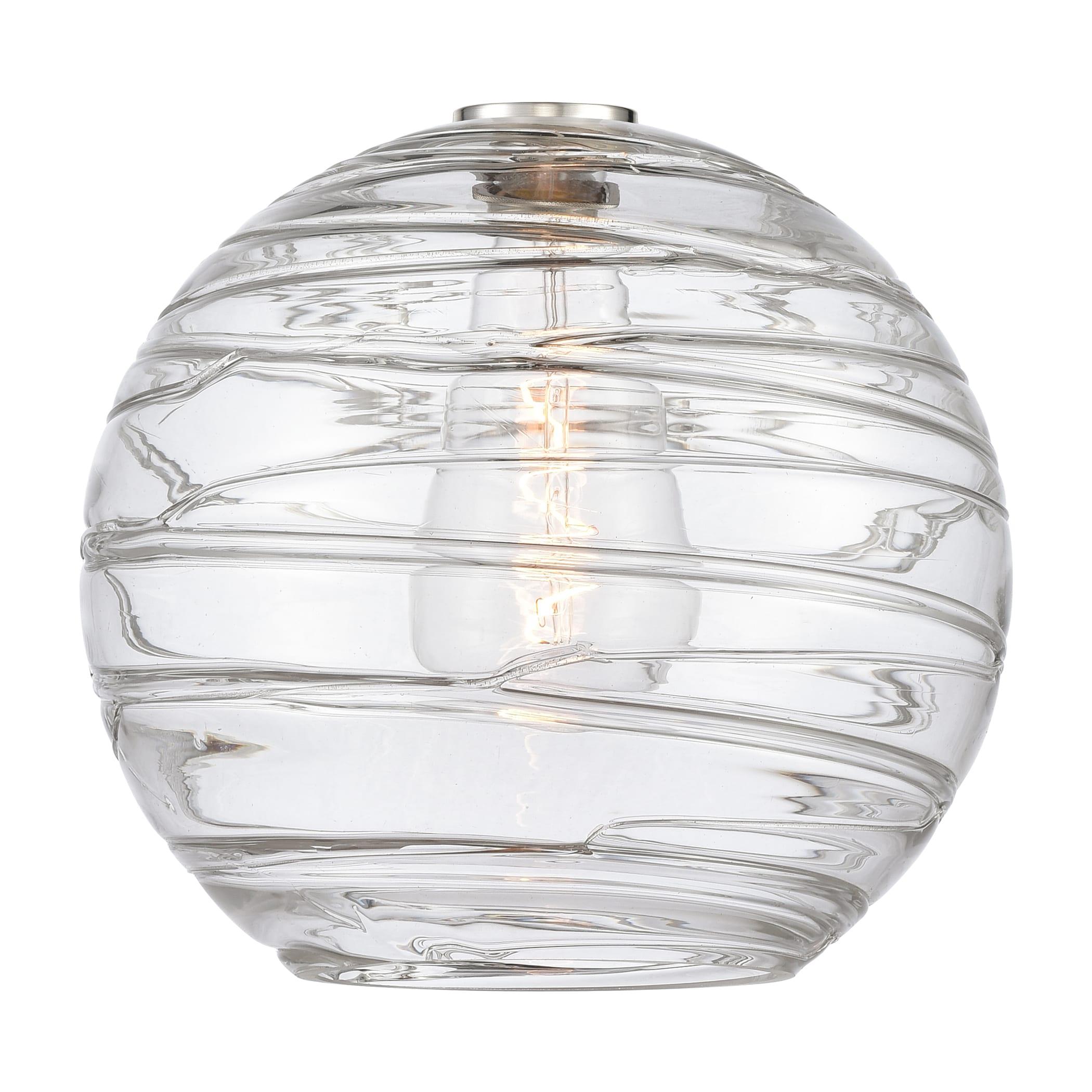 Athens Clear Glass Mini Pendant Light with Brushed Satin Nickel Finish