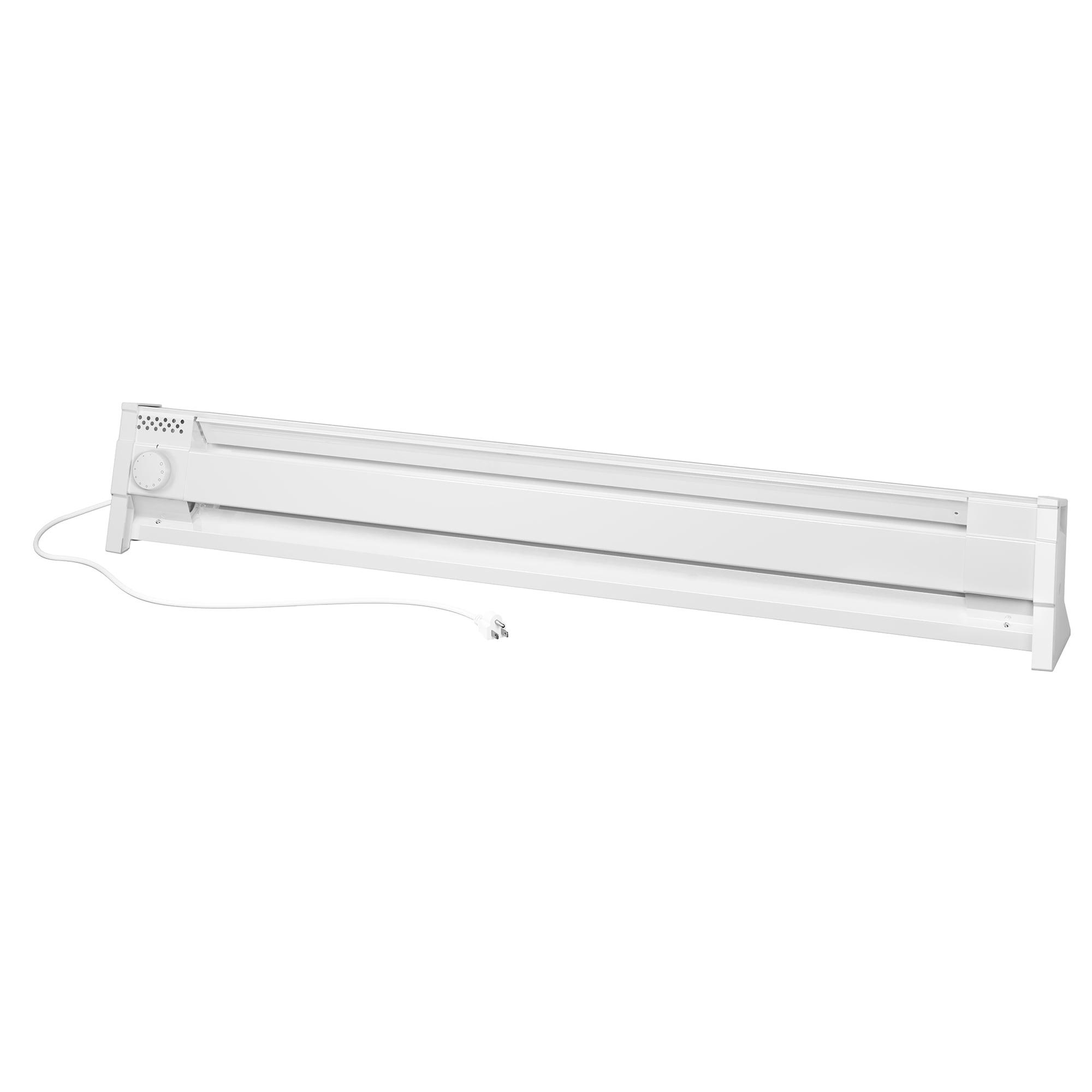 Cadet 49 in. Plug-in Portable Electric Baseboard Heater, White,120V w/6ft cord, 175 sq. ft.