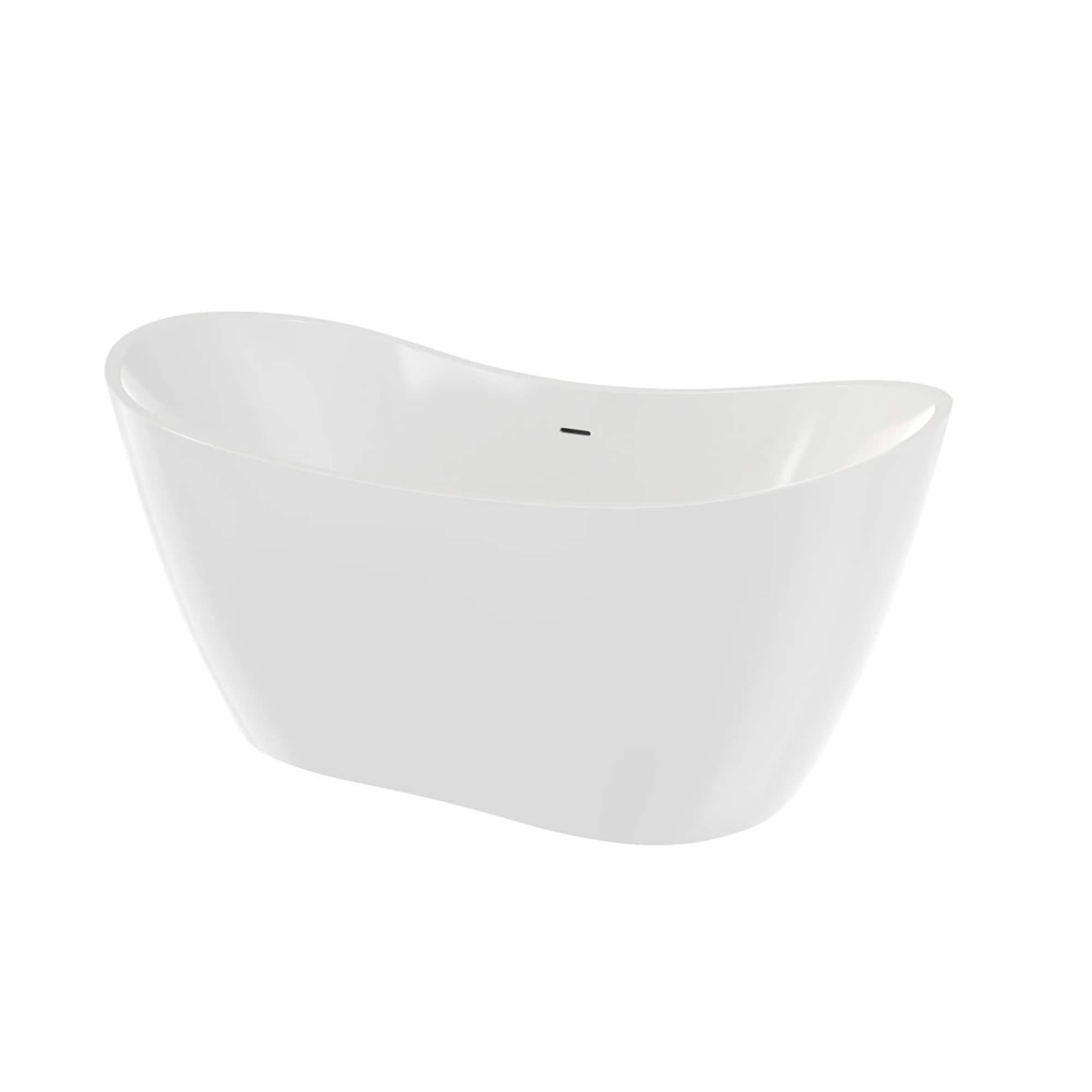 DreamLine BTNL2863XC01 Nile 63 in. L x 28-3/8 in. W x 28-3/8 in. H Freestanding Acrylic Bathtub