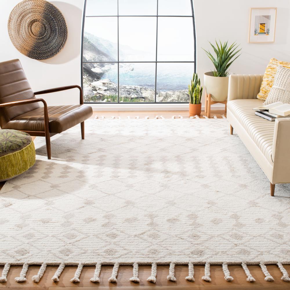 Casablanca CSB203 Hand Tufted Indoor Area Rug - Ivory/Beige - 4'x6' - Safavieh
