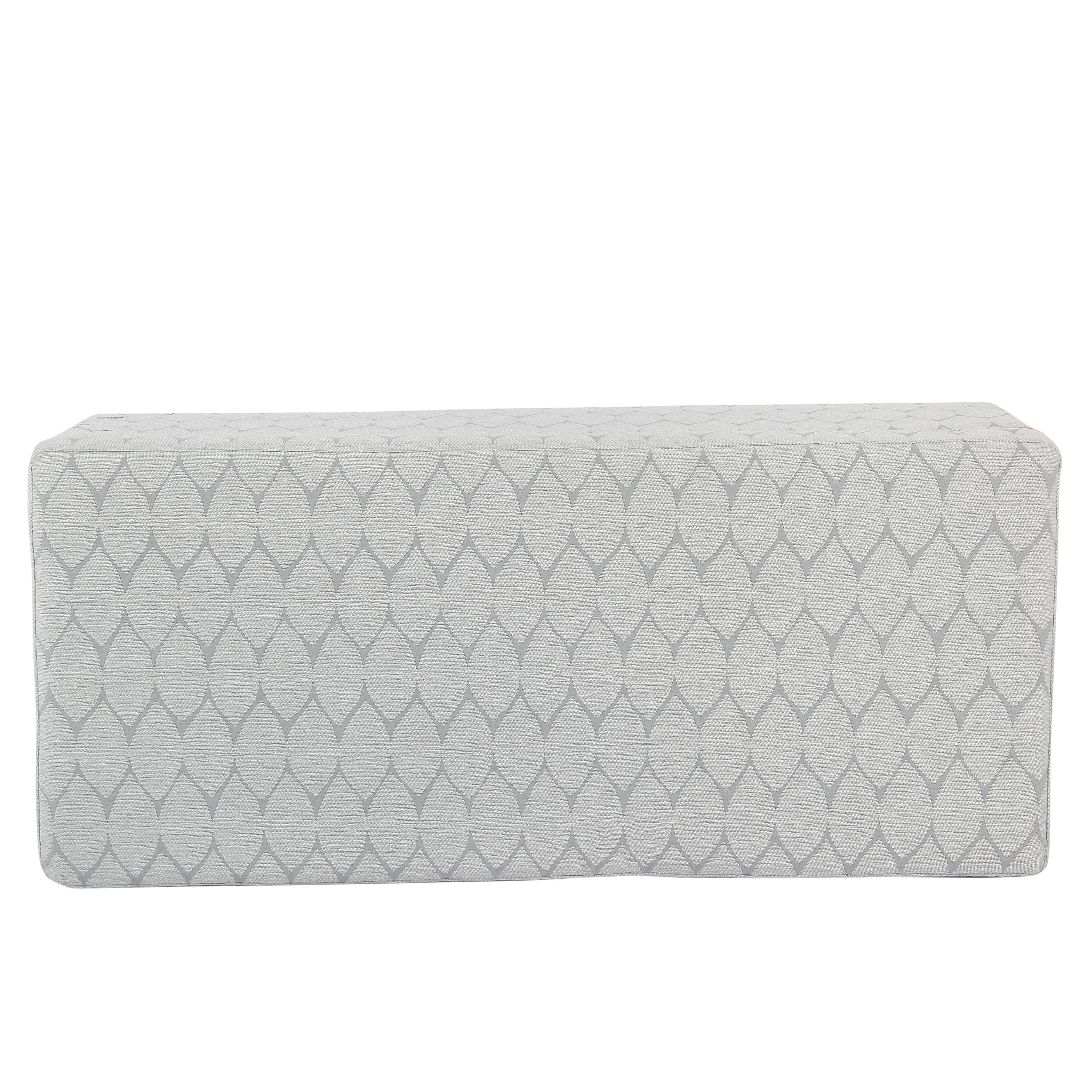 Large Textured Storage Bench Light Gray - HomePop: Upholstered, Bedroom, Rectangular, Wood Legs