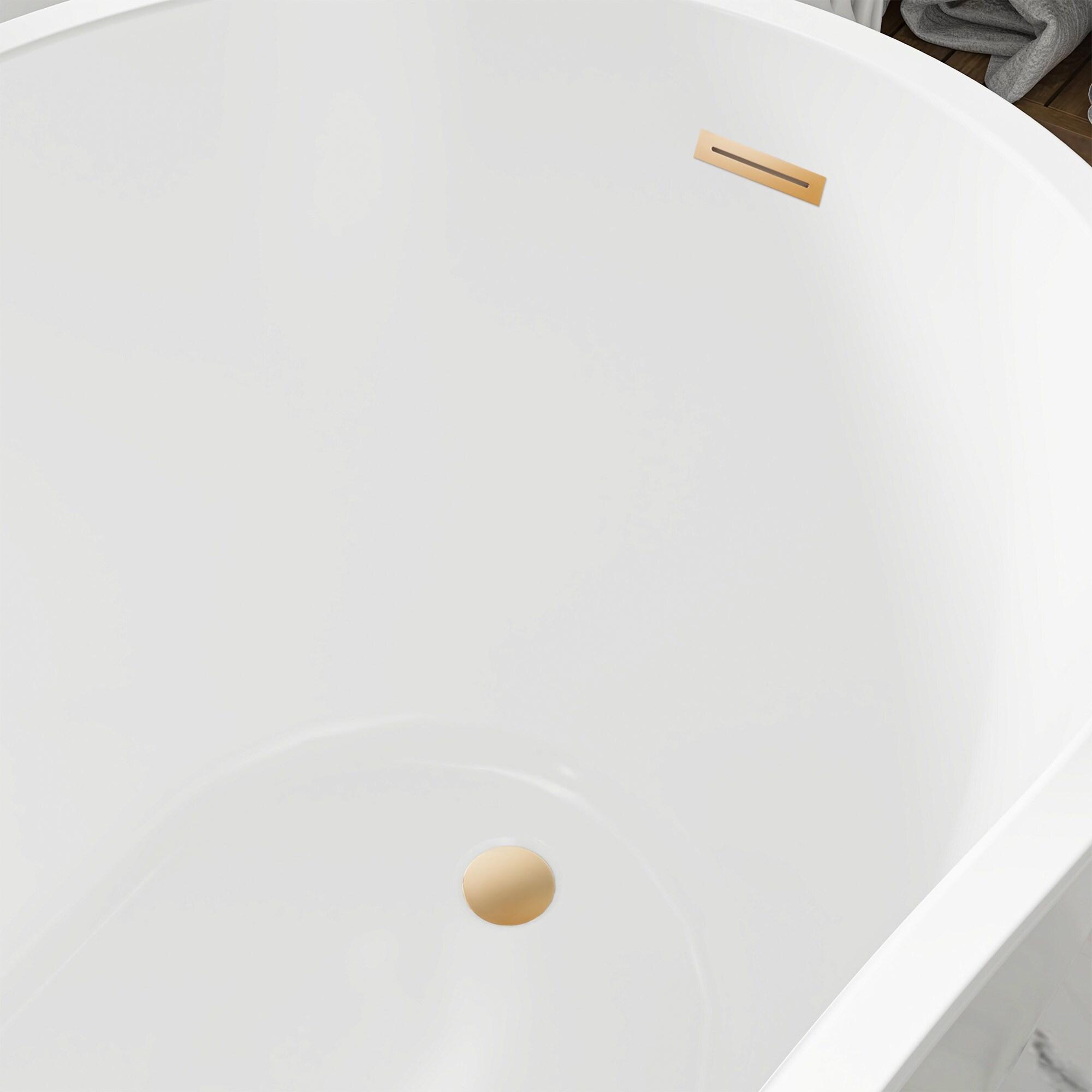 54" X 28" Freestanding Soaking Acrylic Bathtub