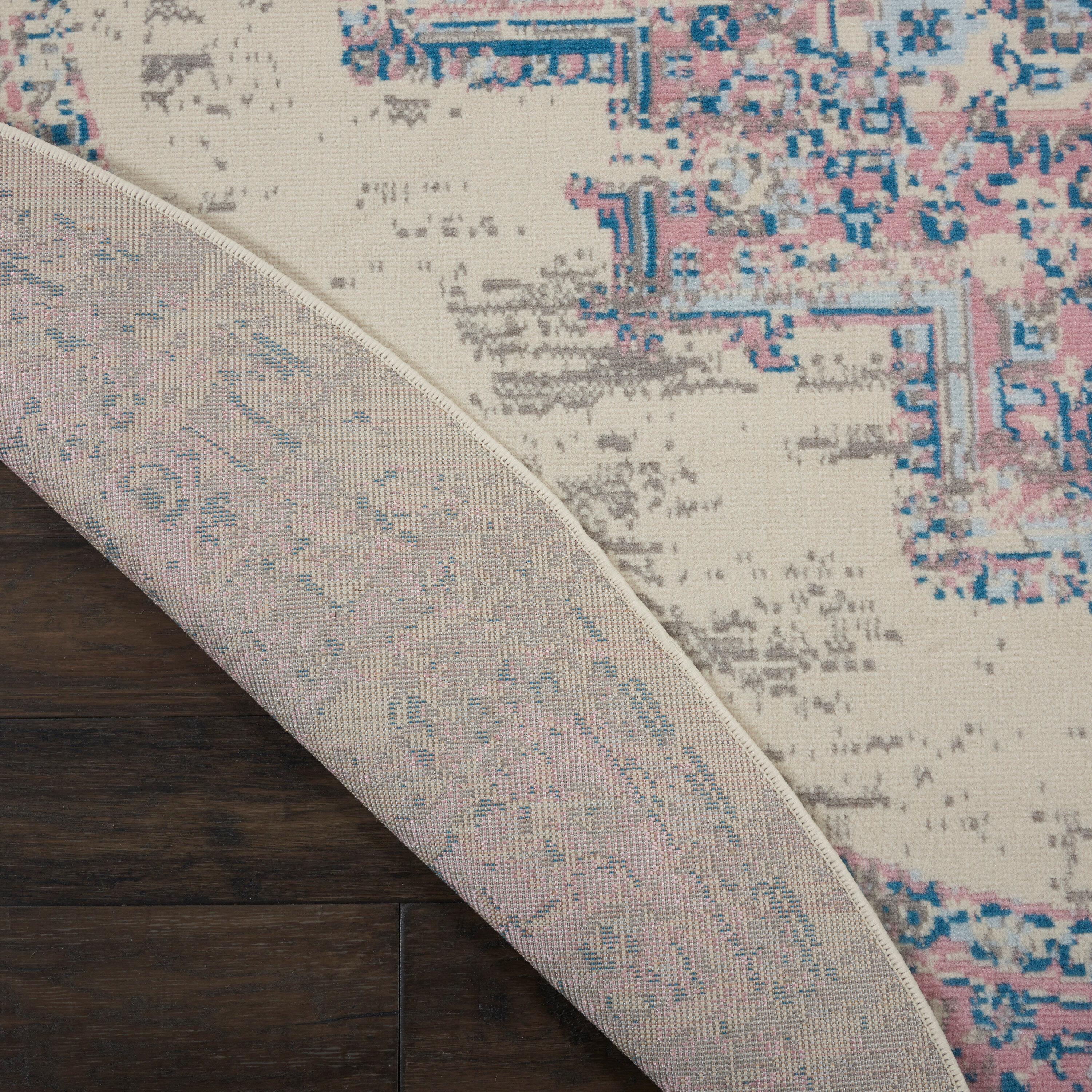 Nourison Grafix GRF14 Ivory/Pink Area Rug 8' x ROUND
