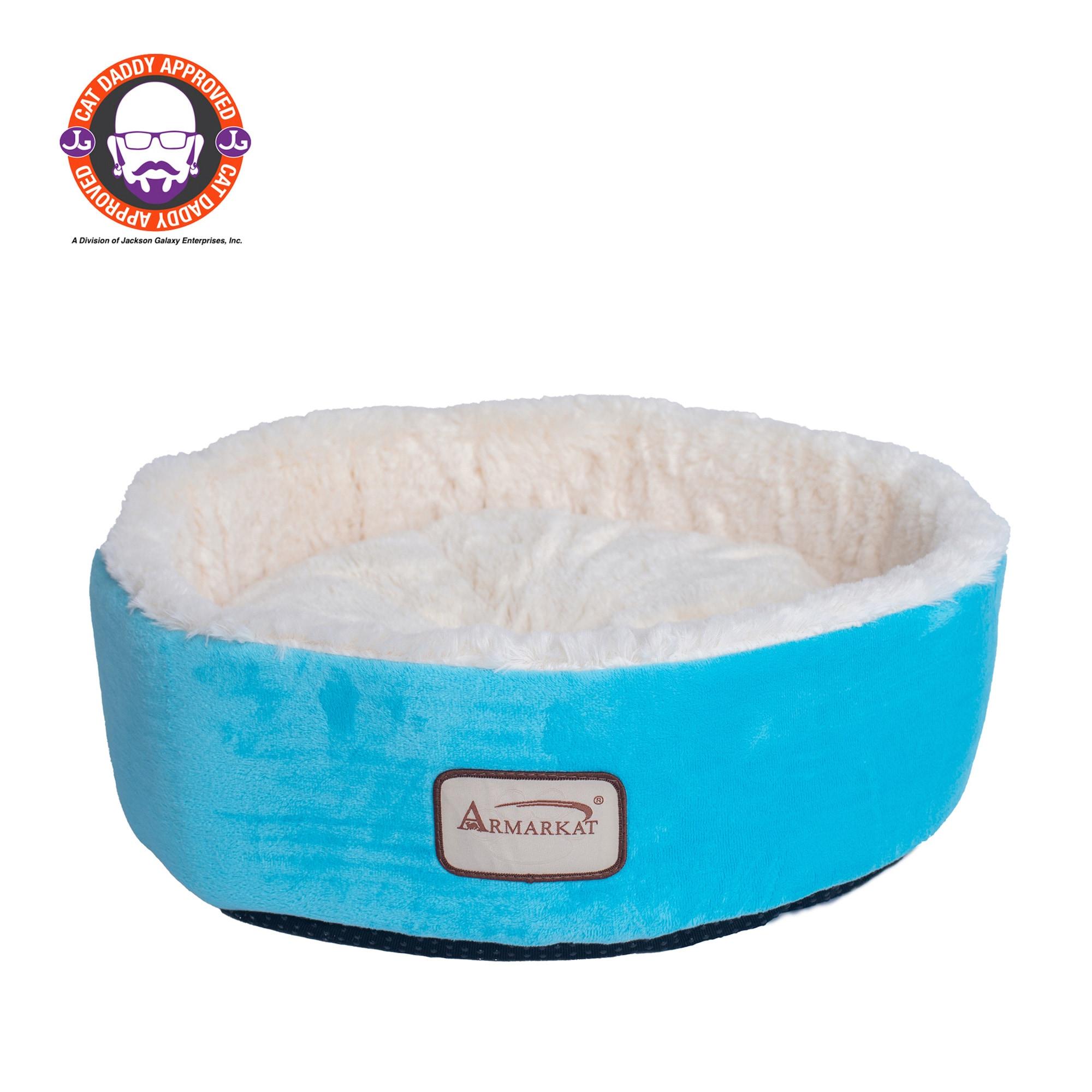 Armarkat Cat Bed Velvet Bolster Pet Bed