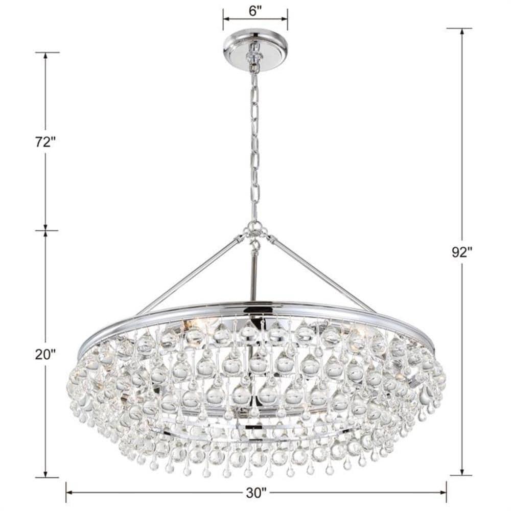 Crystorama Lighting - Six Light Chandelier - Chandelier - Calypso - Six Light