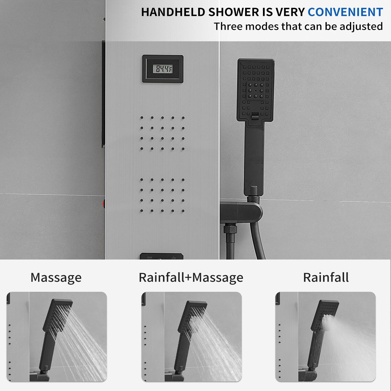 52'' Shower Panel with Fixed Shower Head