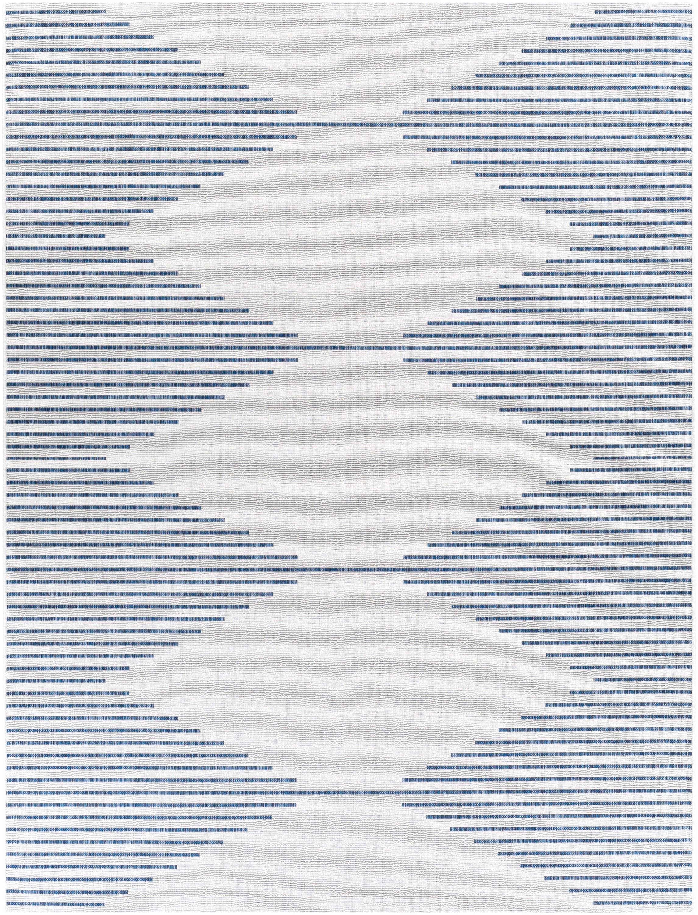 Reversible Blue Synthetic Easy Care Rectangular Rug 8' x 10'