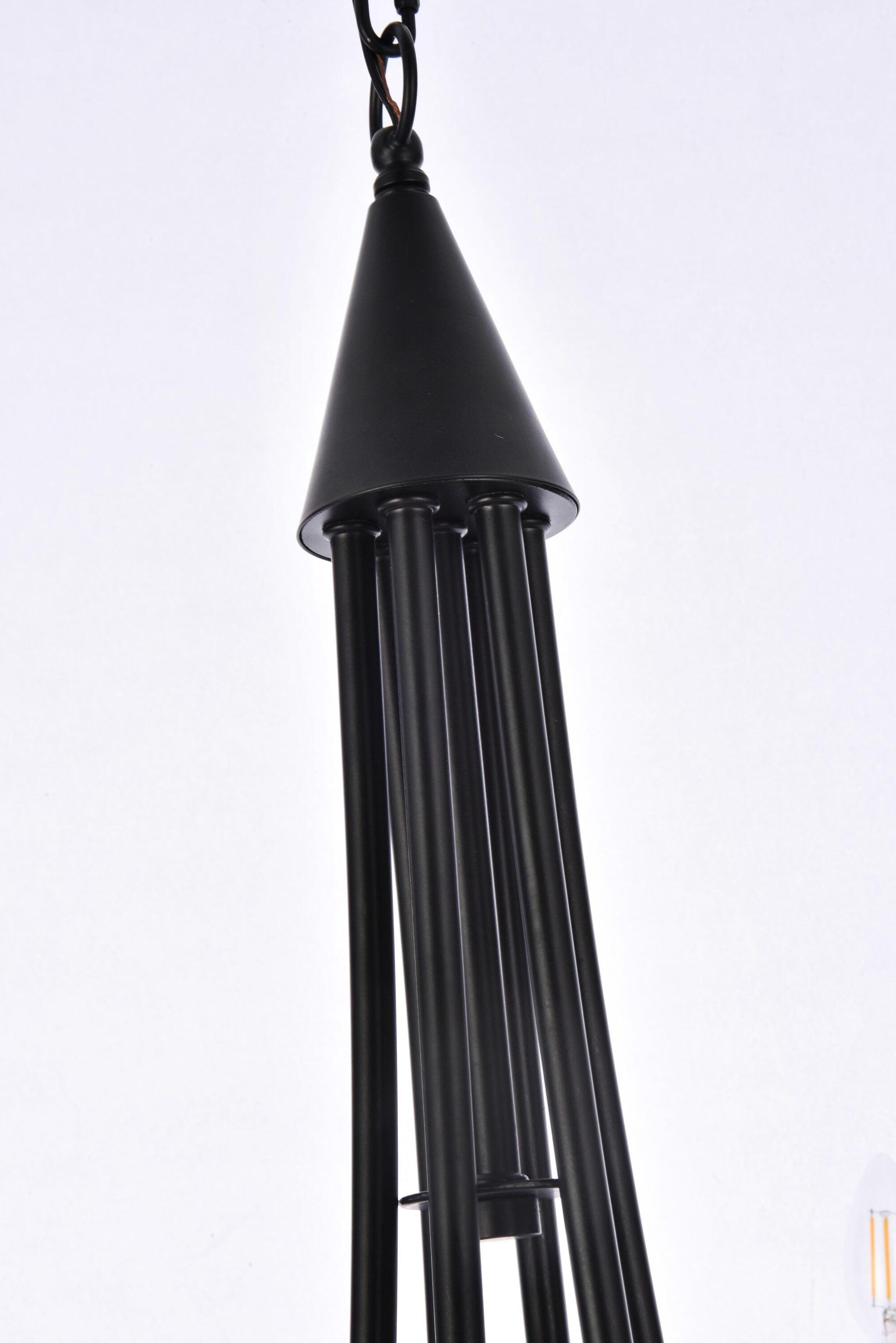 Elegant Lighting Cohen 42 inch pendant in black