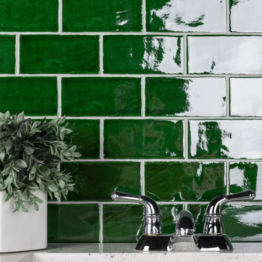 Viva Antic Verde 3" x 6" Ceramic Wall Tile