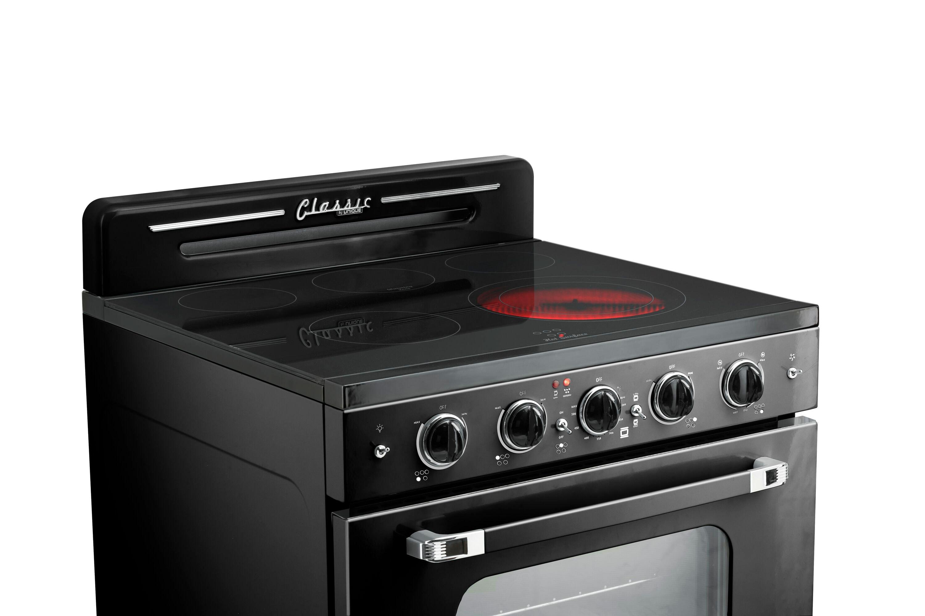 Unique Classic Retro 30" 3.9 cu/ft Freestanding 5-Element Electric Range with Convection Oven