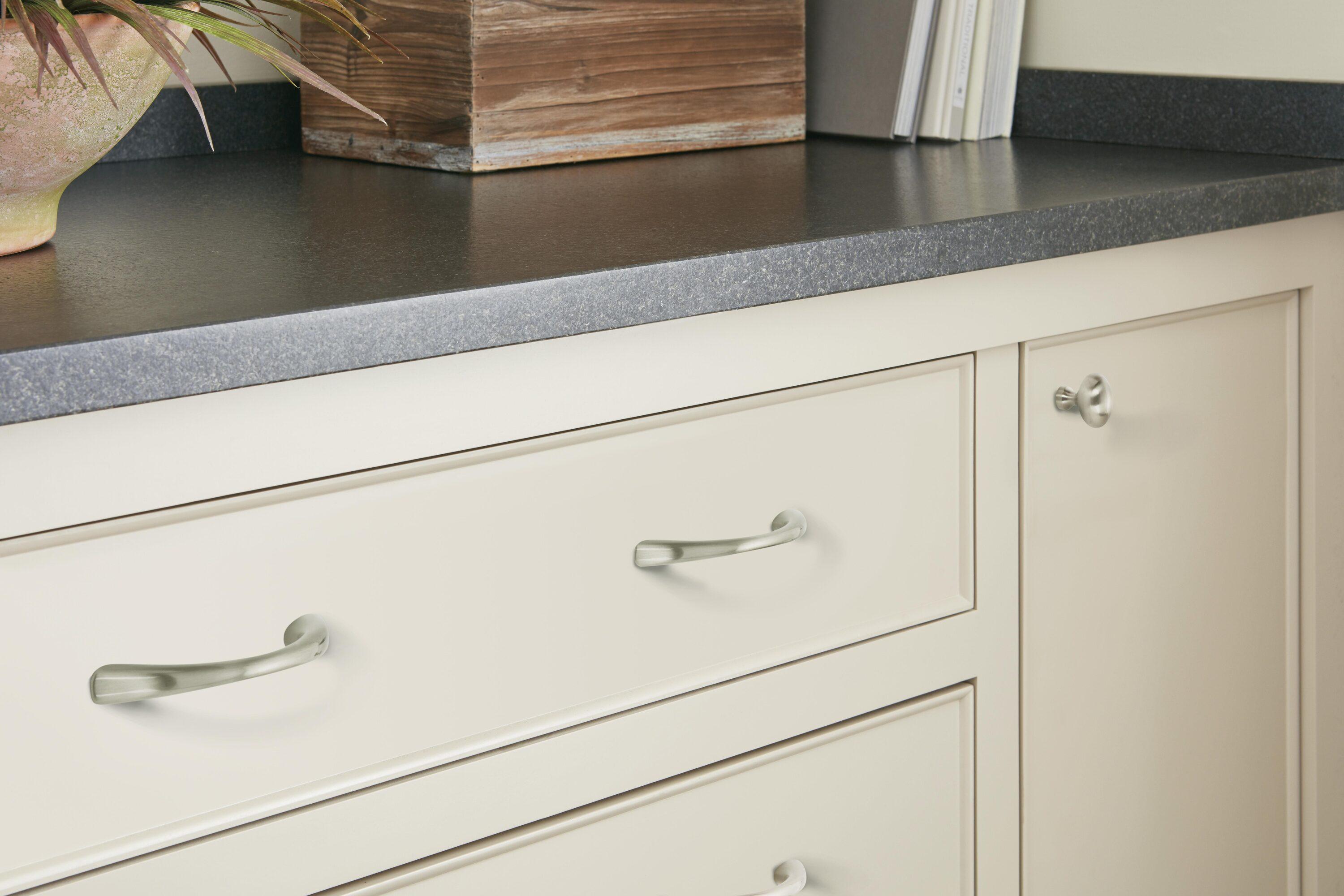 Satin Nickel 3-3/4 Inch Modern Cabinet Pull