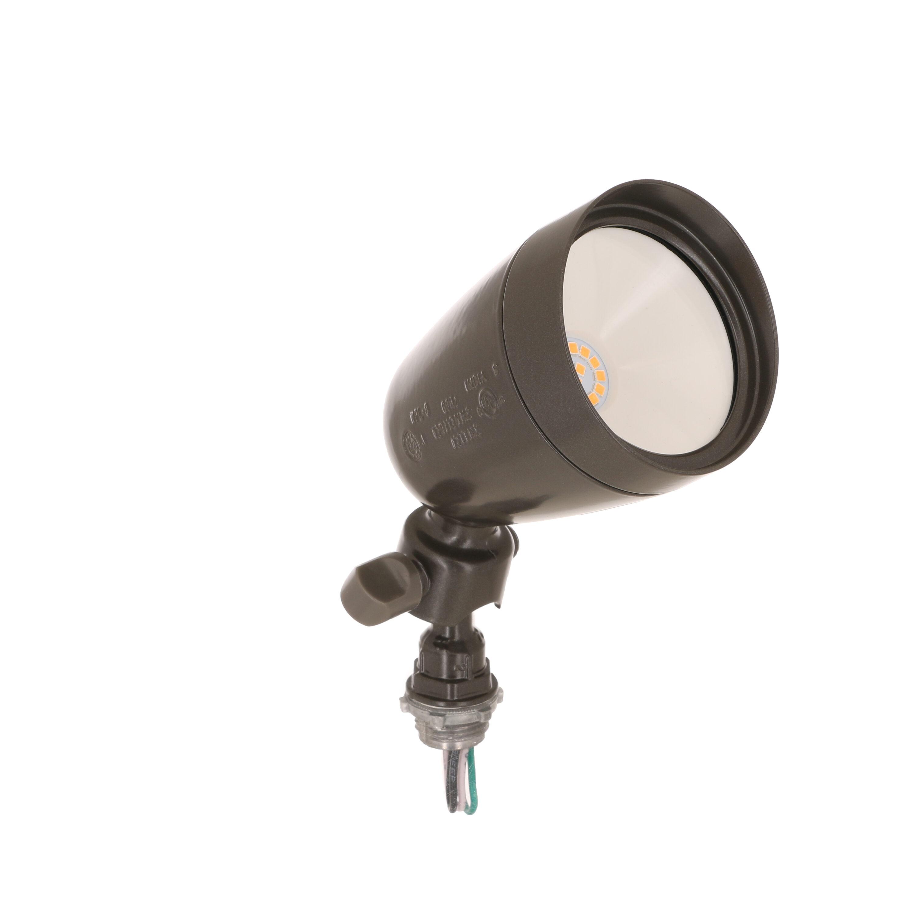 Hubbell 120 -Watt EQ LED Bronze 1 -Head Switch-Controlled Flood Light with Adjustable 1000