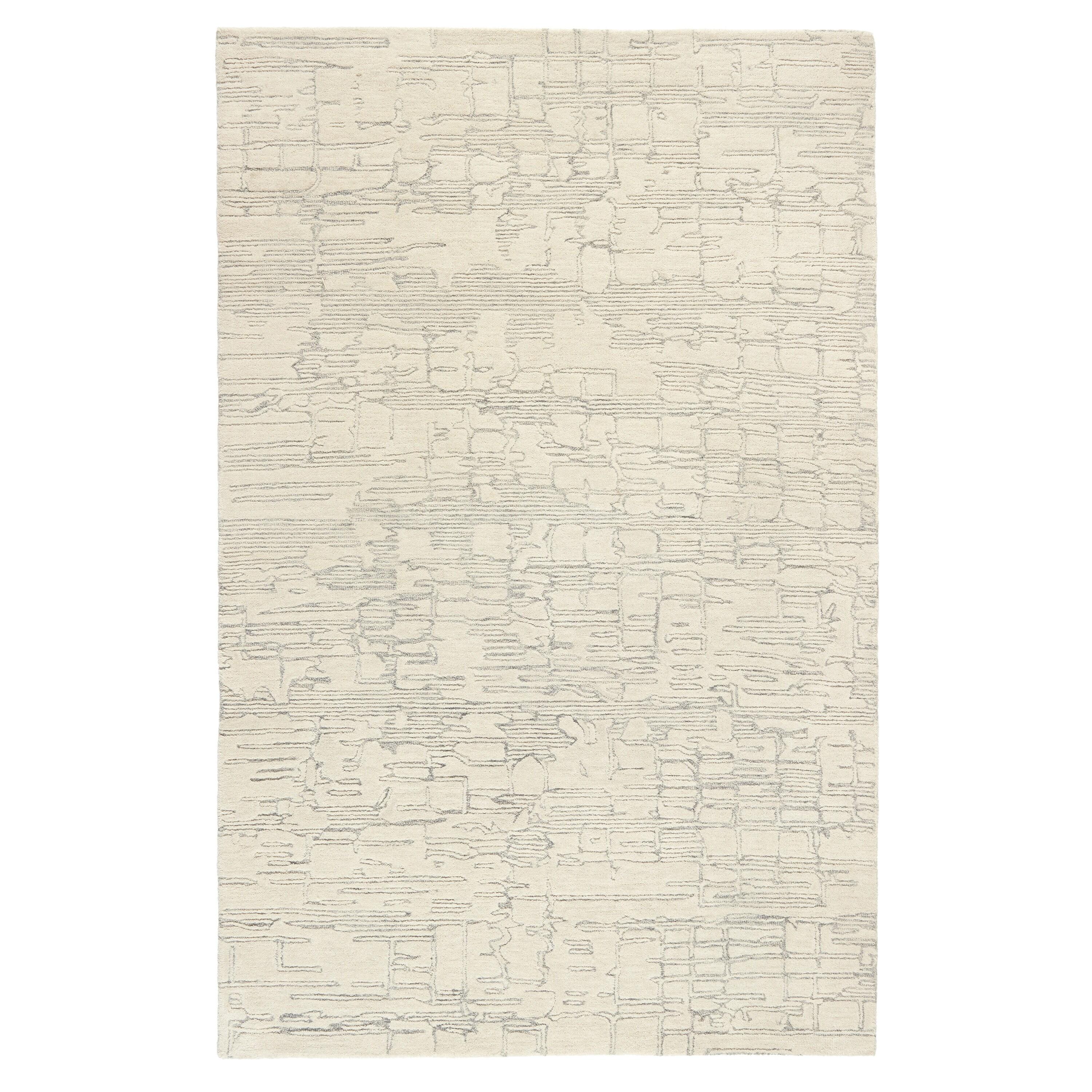 Town & Country Luxe Remin Abstract Line Art Handcrafted Area Rug Beige/Blue