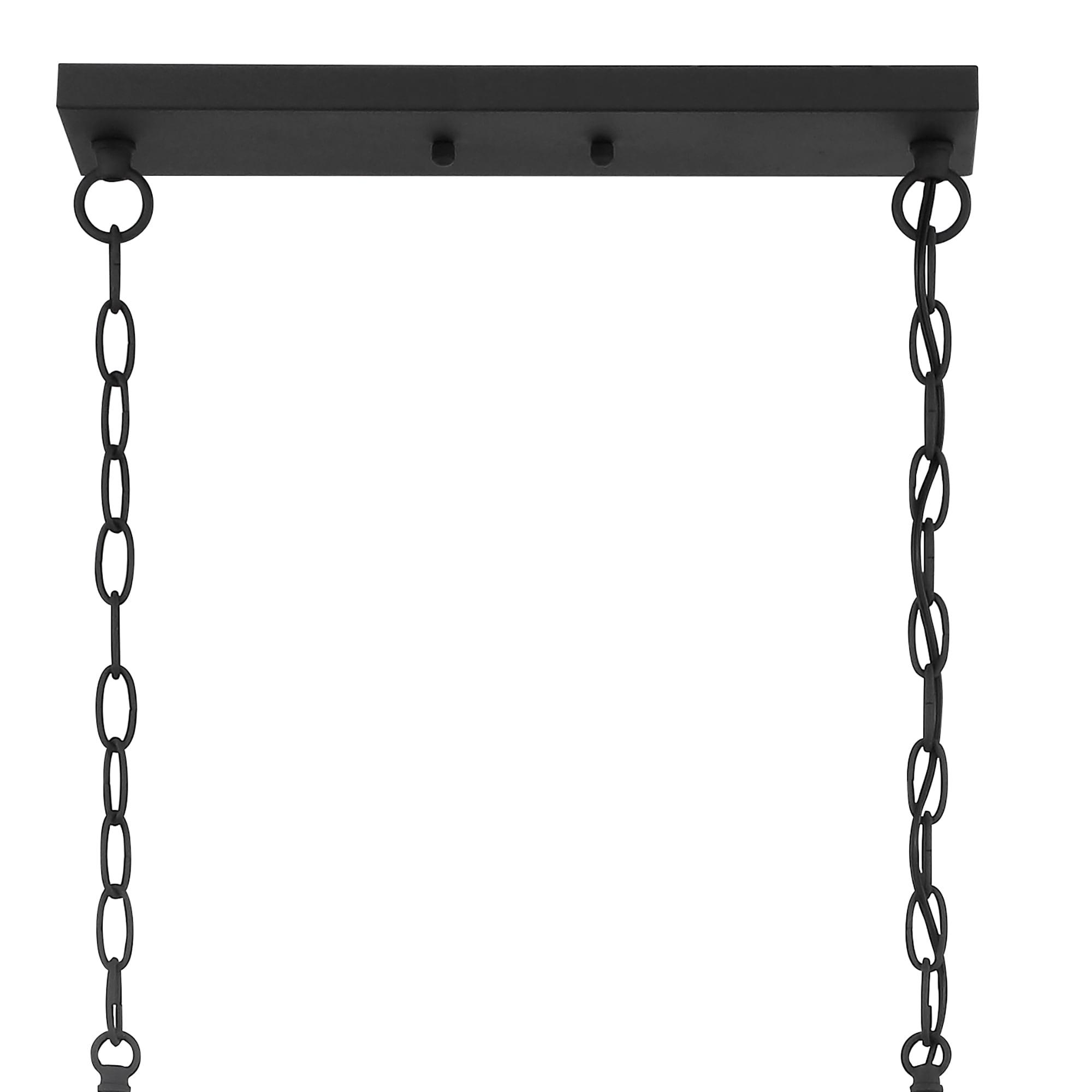 ACROMA Kiro 7-light Farmhouse 48In Linear Chandelier Industrial Rectangle Dining Lighting with UL certified Aged Zinc