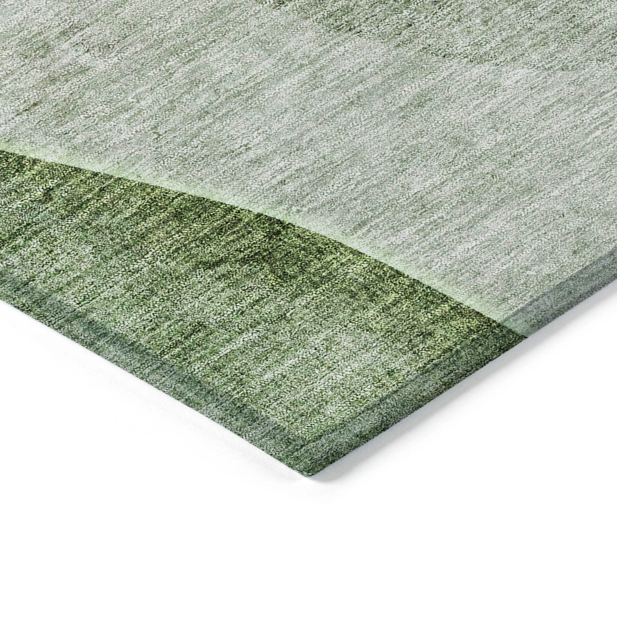 Green and Gray Abstract 8' x 10' Indoor Outdoor Area Rug