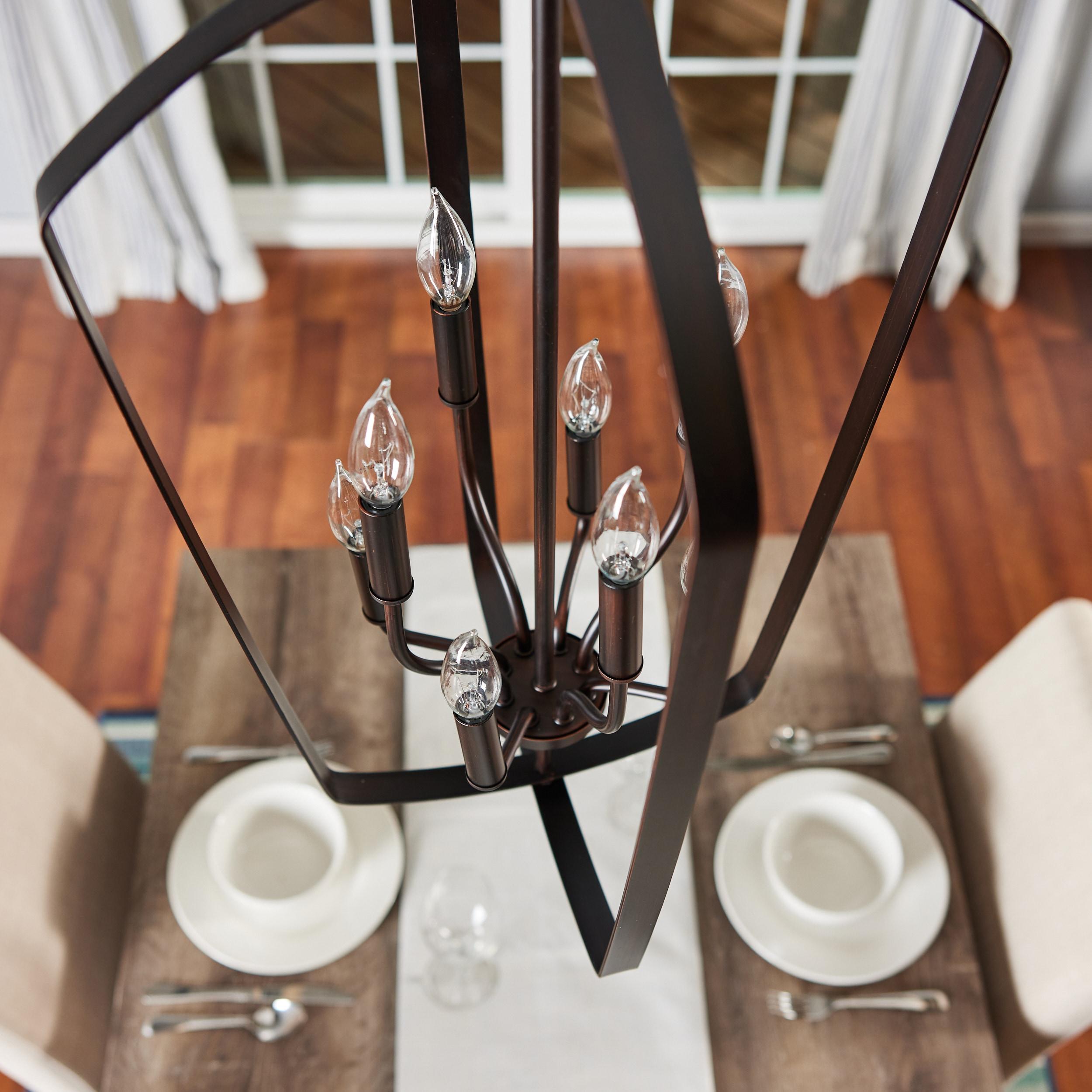 Romee 8-Light Bronze Aluminum Indoor/Outdoor Pendant