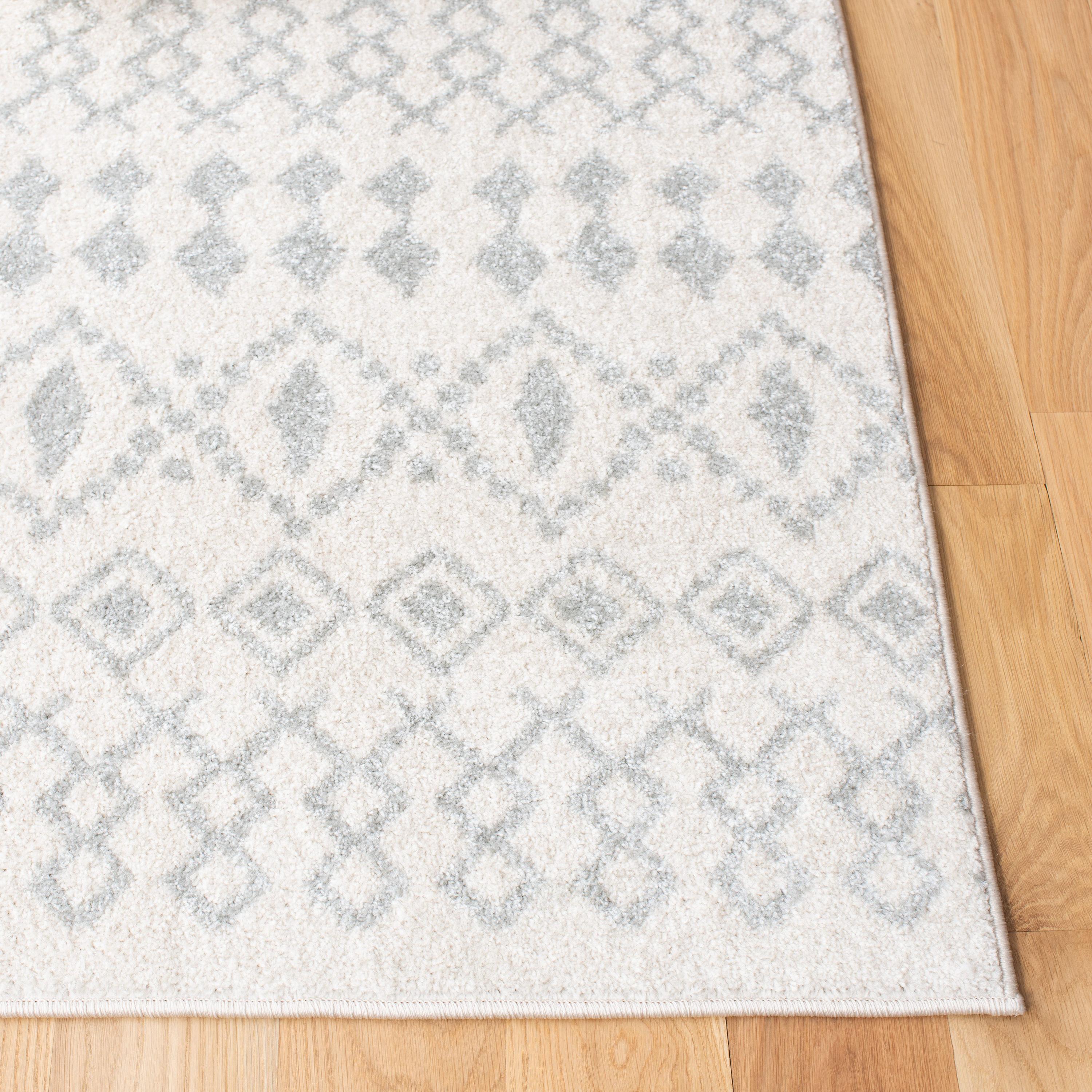 Tulum TUL240 Power Loomed Indoor Area Rug - Ivory/Light Grey - 5'3"x7'6" - Safavieh