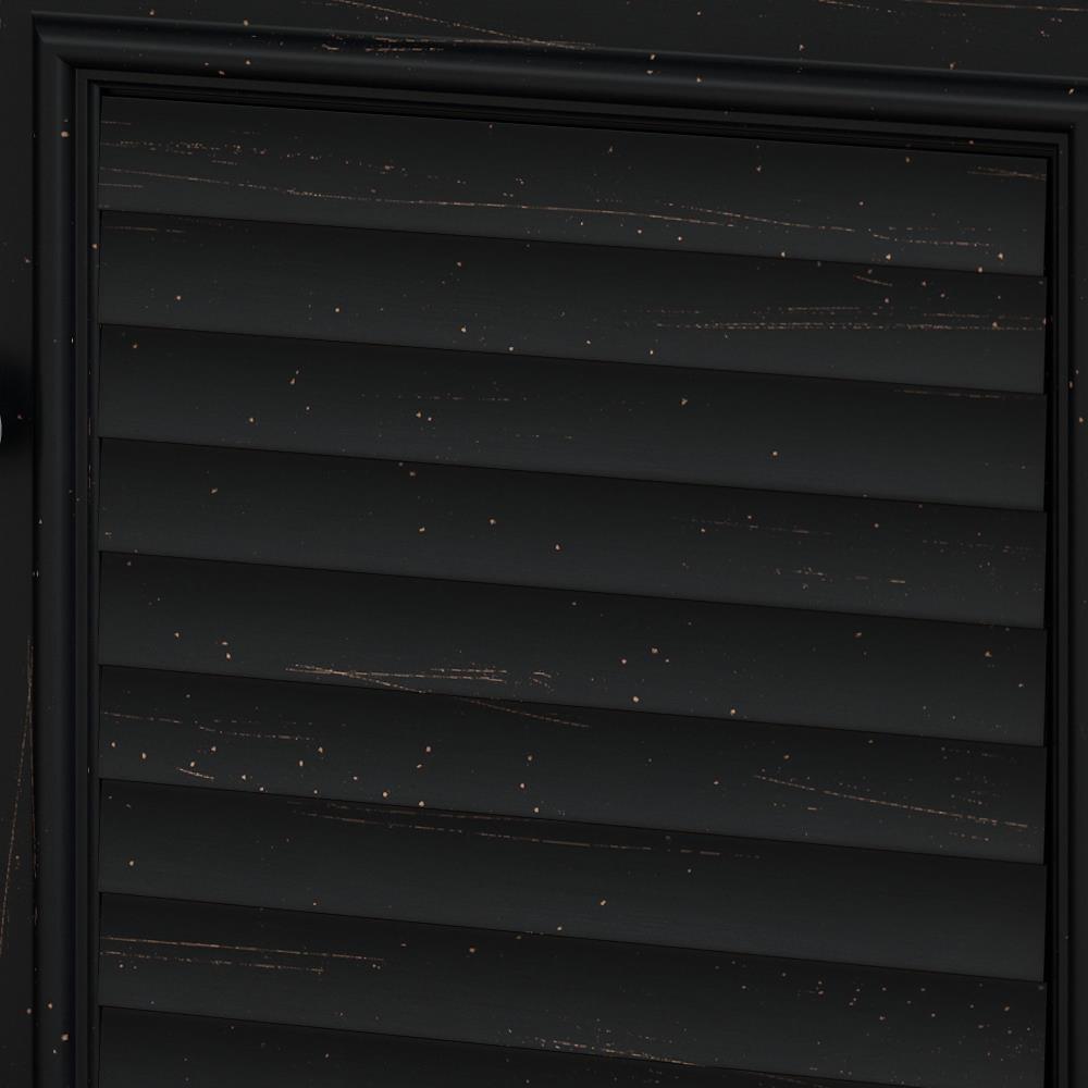 Fairview Small Storage Cabinet with Doors Black - Bush Furniture: Antique Pewter Hardware, Adjustable Shelves