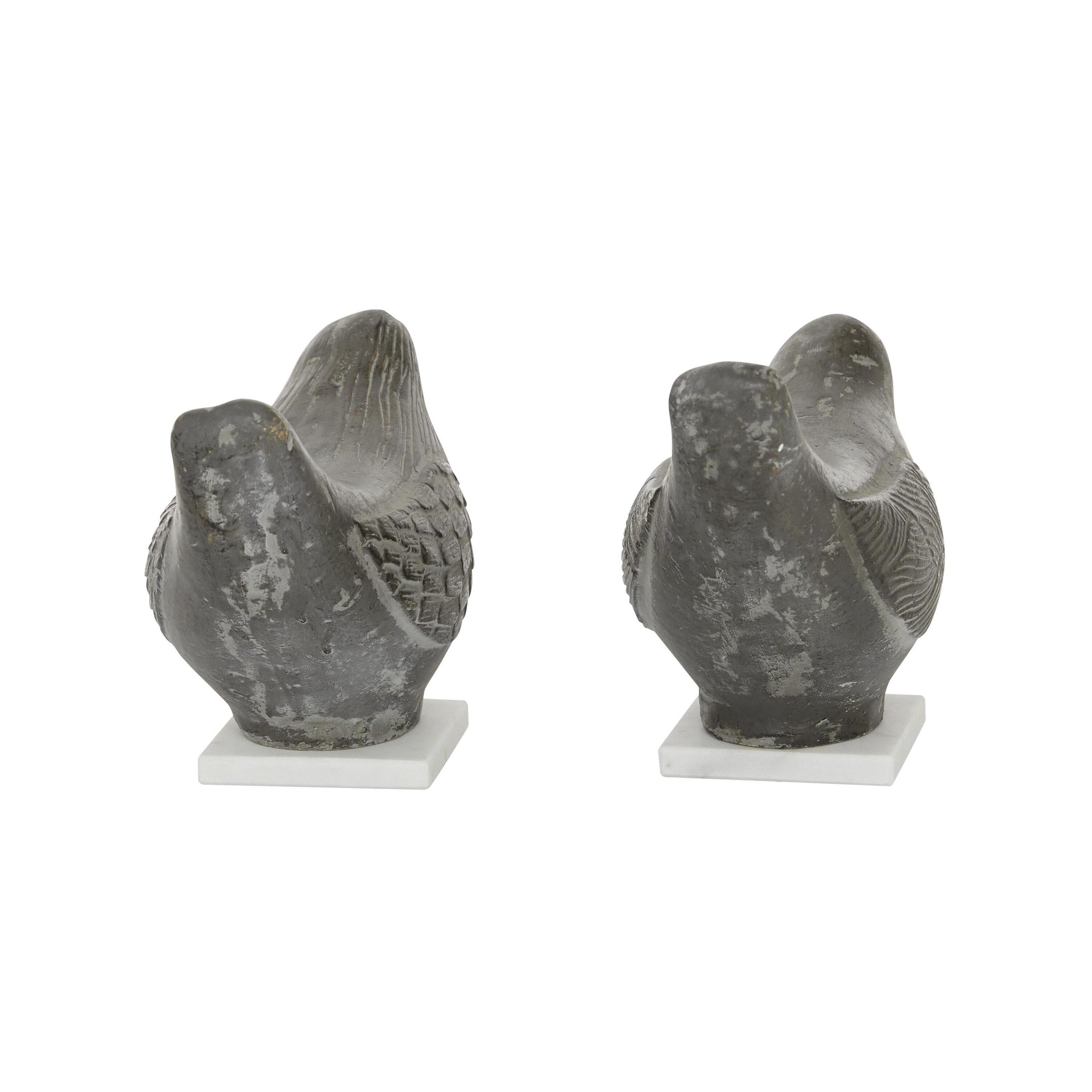 DecMode Ceramic Coastal Bird Sculpture, Brown 2 - Pieces