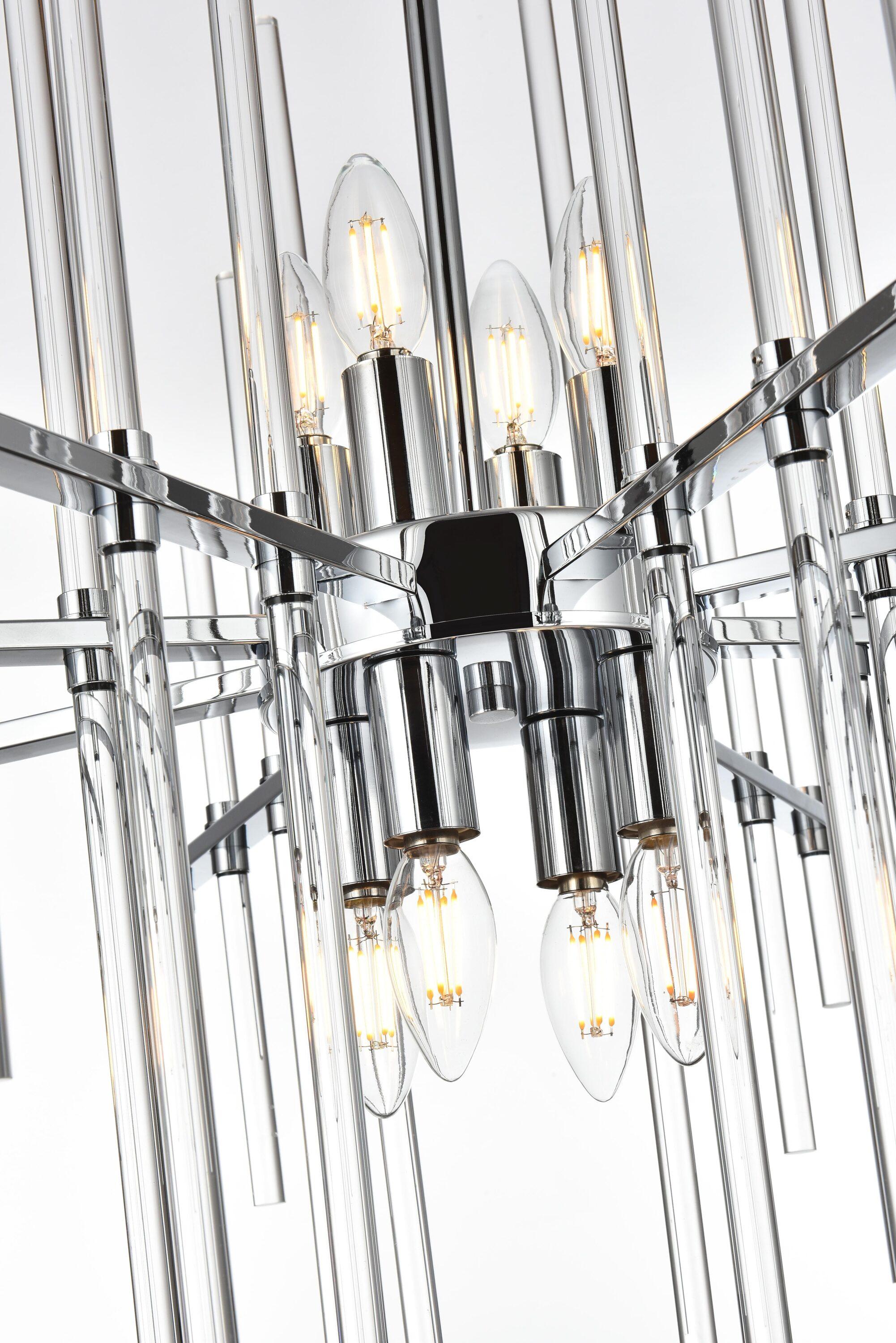 Elegant Lighting Sienna 8 - Light Pendant in  Chrome