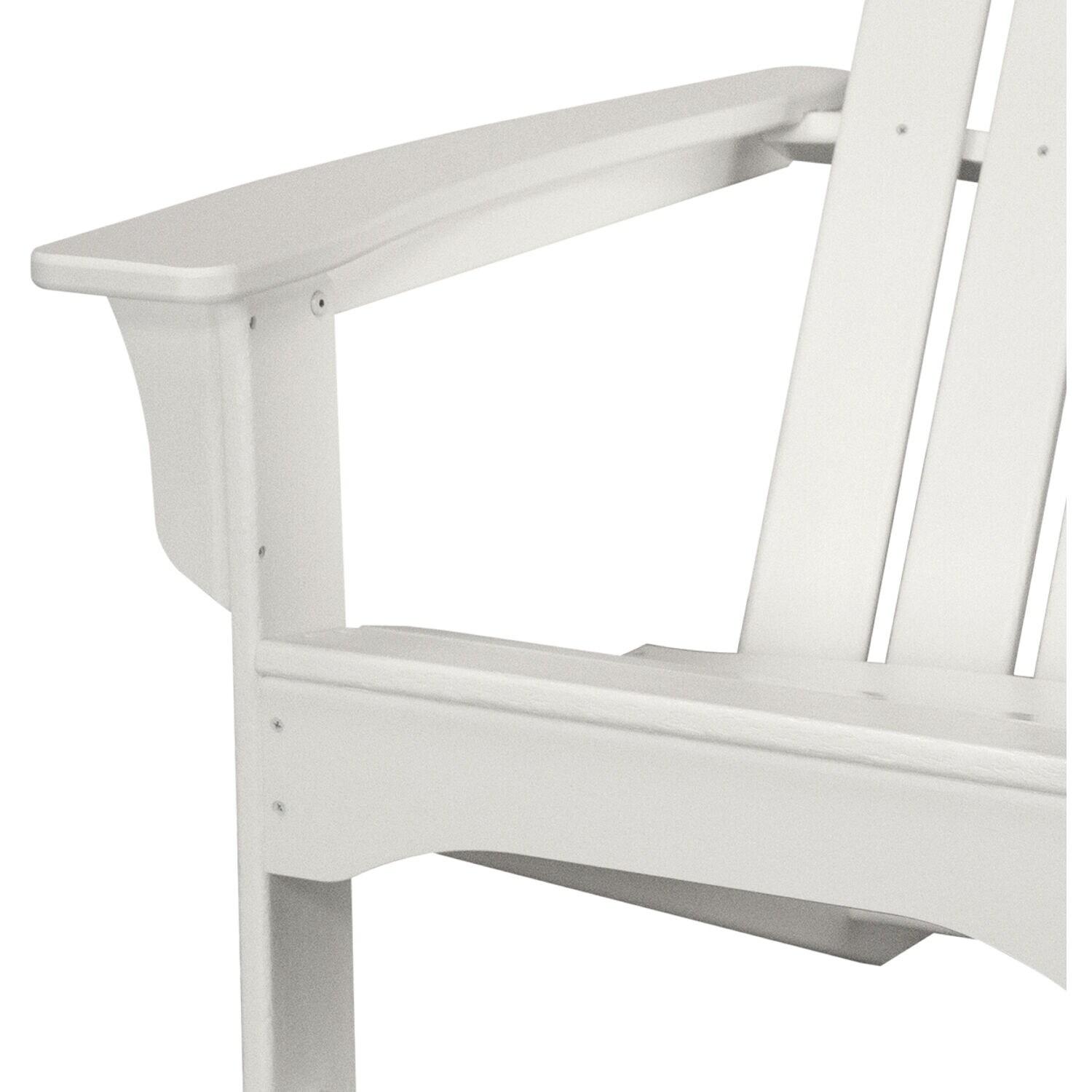 Hanover Outdoor Furniture All-Weather Contoured Adirondack Chair, White