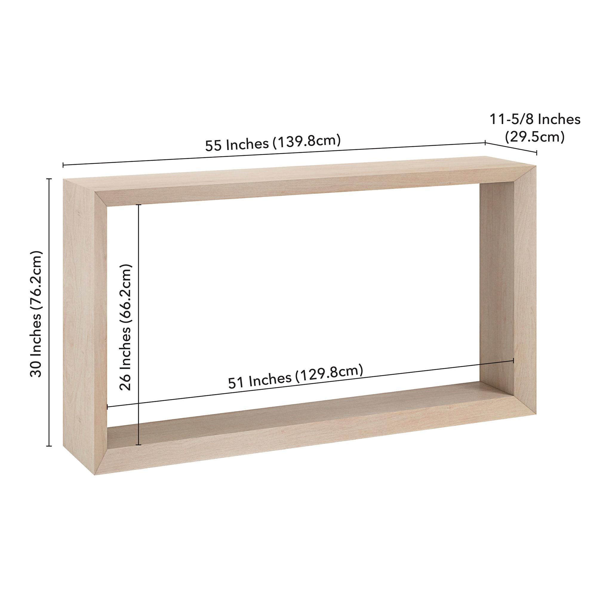 Evelyn&Zoe Osmond 55" Wide Rectangular Console Table, Alder White