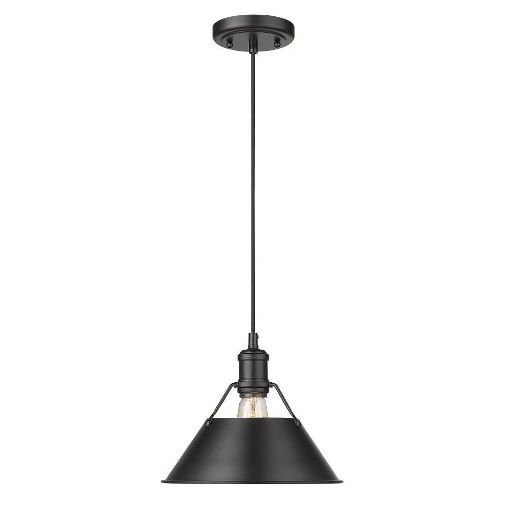 Golden Lighting Orwell 1-Light Pendant in Matte Black