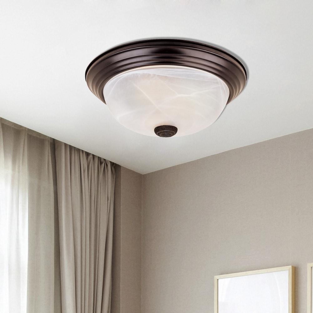Obeten The 2-Light Flush Mount Ceiling Light, 11 Inch Lighting Fixture for Kitchen, Bedroom, Bathroom