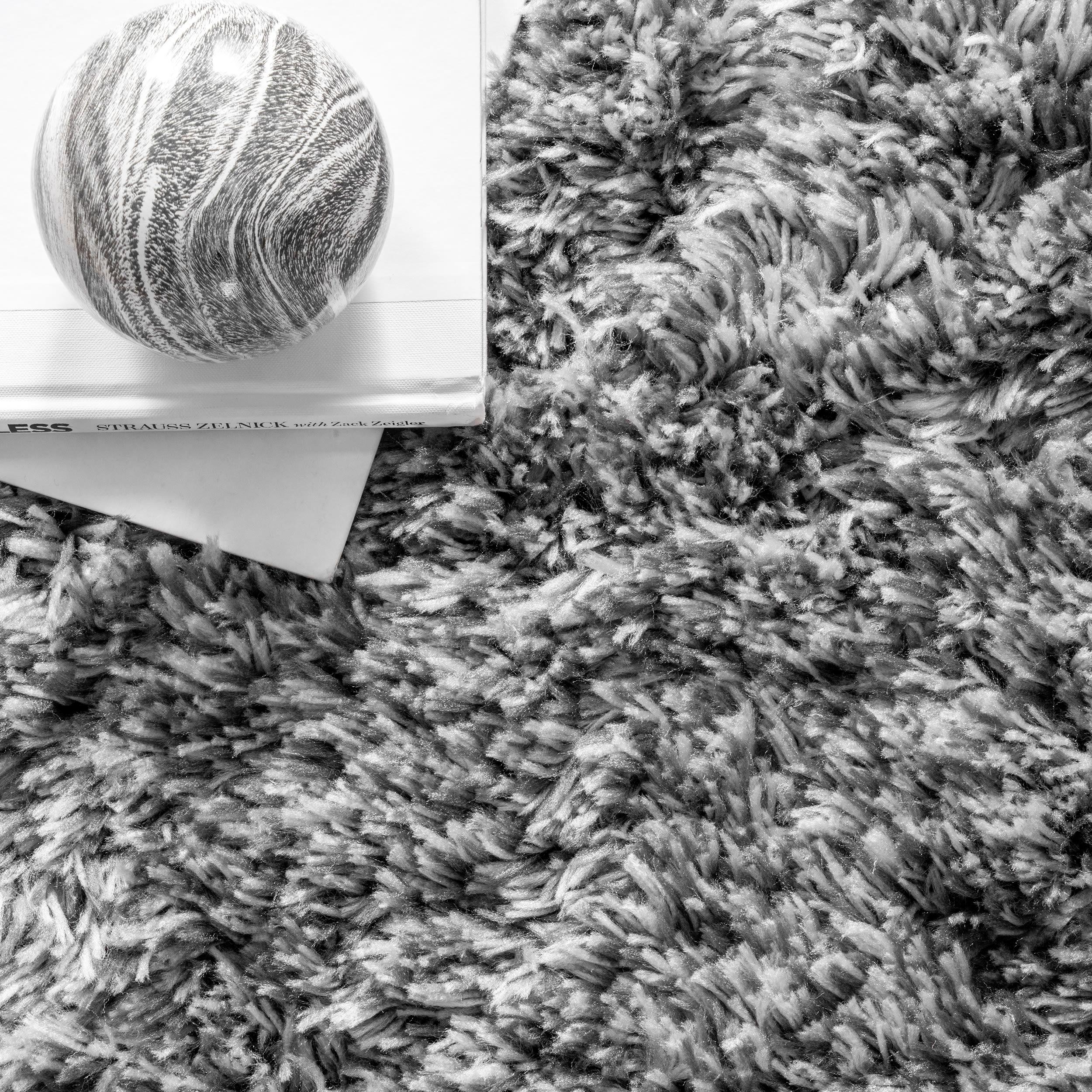 3'x5' Hand Tufted Kristan Shag Area Rug Gray - nuLOOM: Modern High Pile Rectangle, Indoor Polyester Rug
