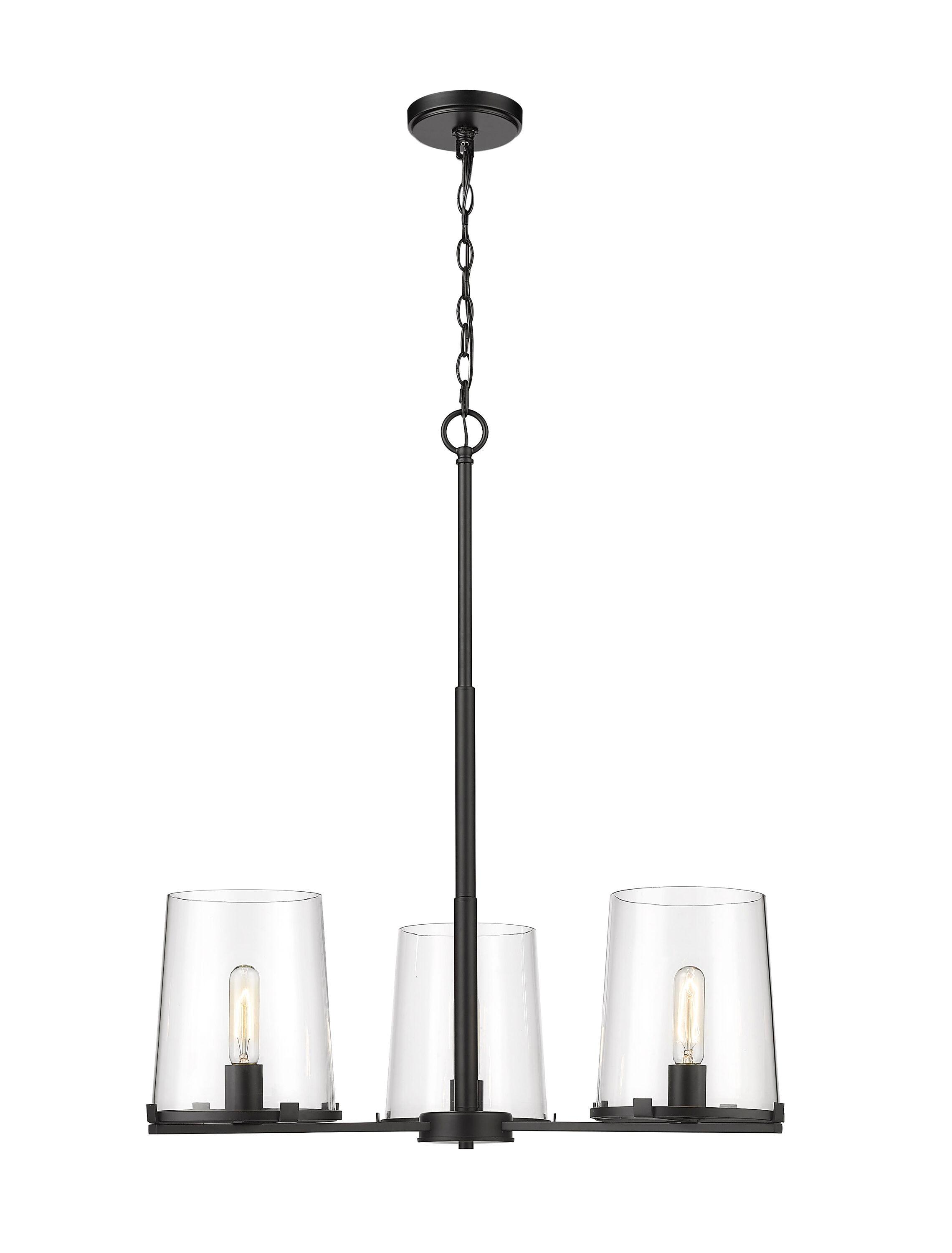 Z-Lite Callista 3 - Light Chandelier in  Matte Black