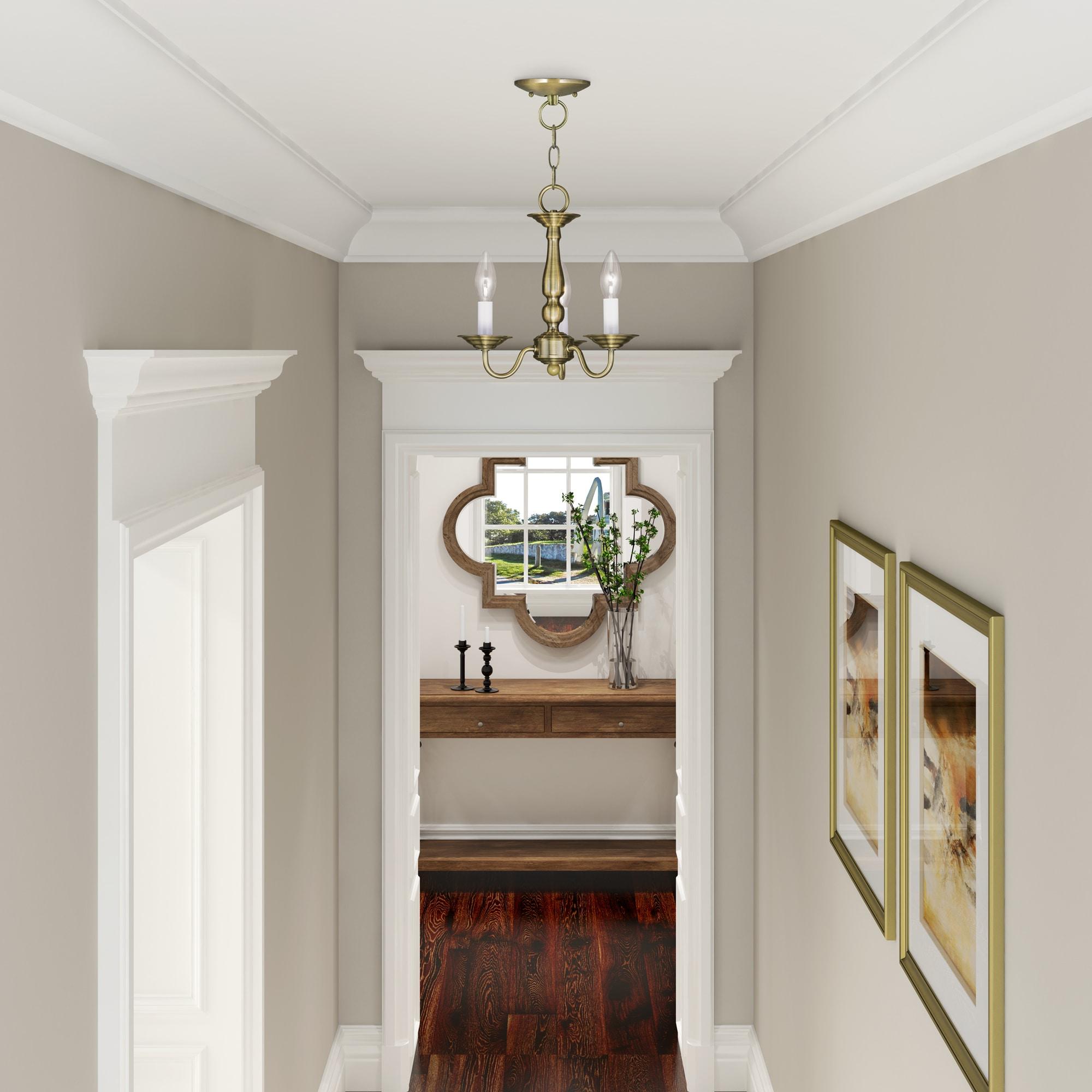 Livex Lighting Williamsburgh 3 - Light Chandelier in  Antique Brass