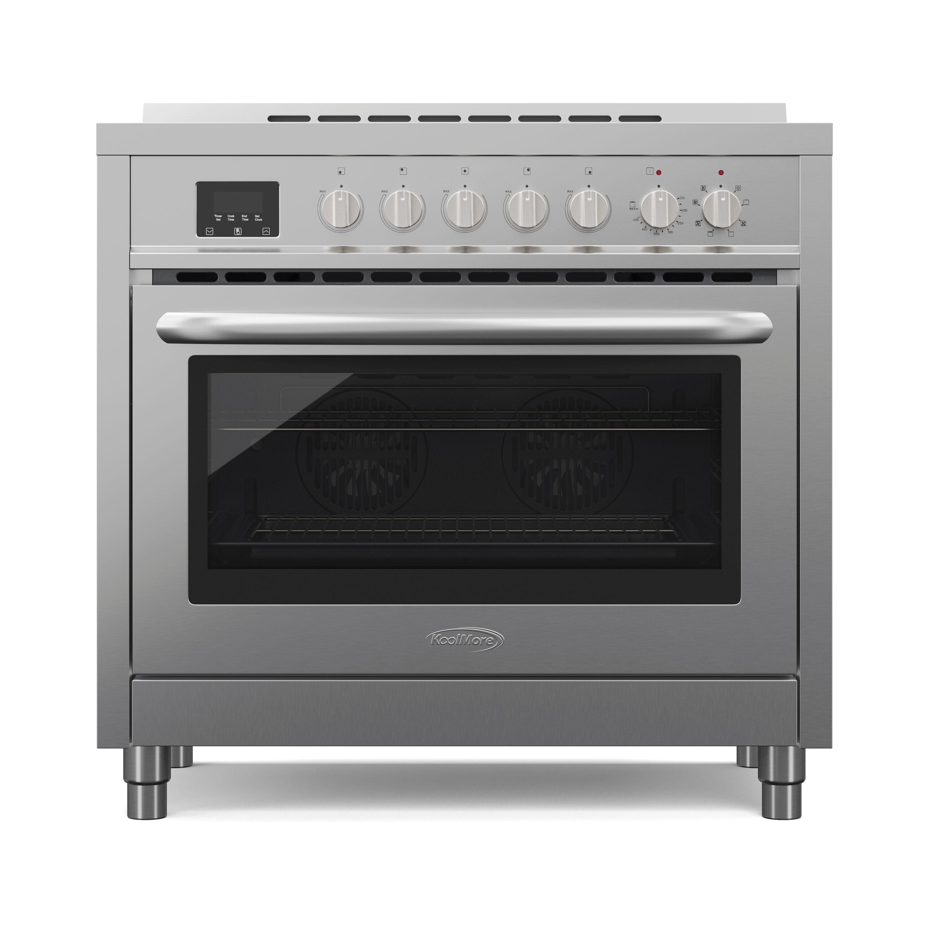 36 in. Professional Electric range Stainless Steel with Legs, 4.3 cu.ft. KM-FR36EE-SS