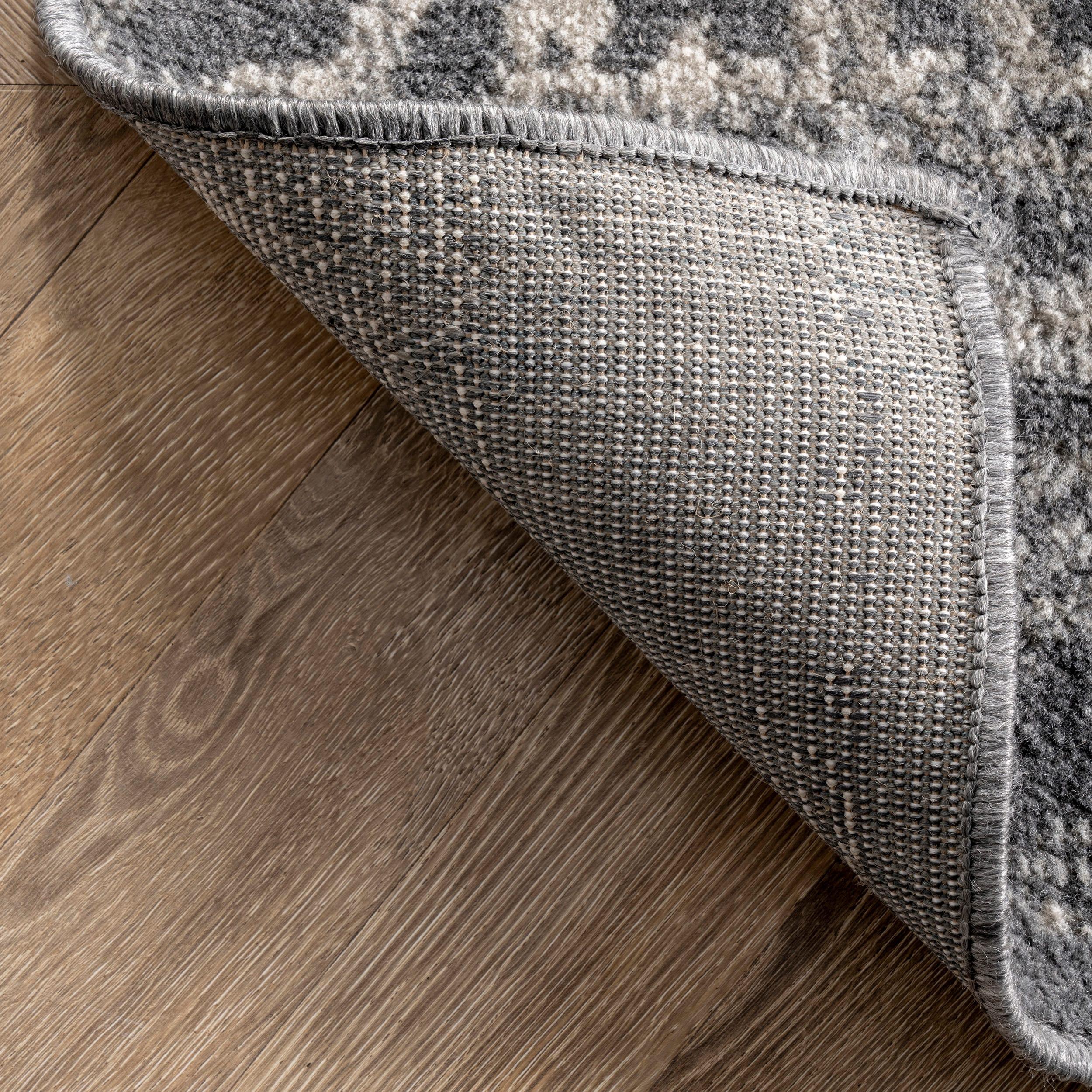 Nuloom Freja Oriental/Persian 9x12 Indoor Area Rug for Living Room Bedroom Dining Room Kitchen, Dark Grey/Ivory