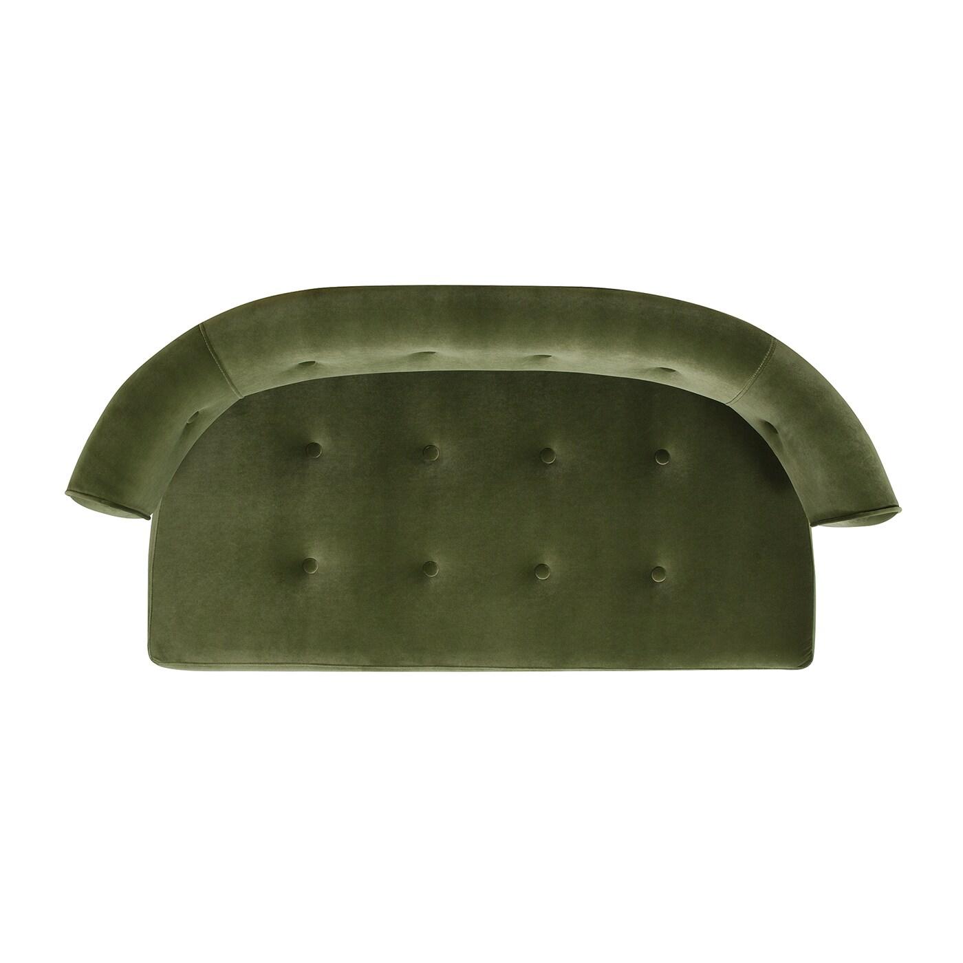Jennifer Taylor Home Jared Roll Arm Tufted Bench Settee, Olive Green Velvet