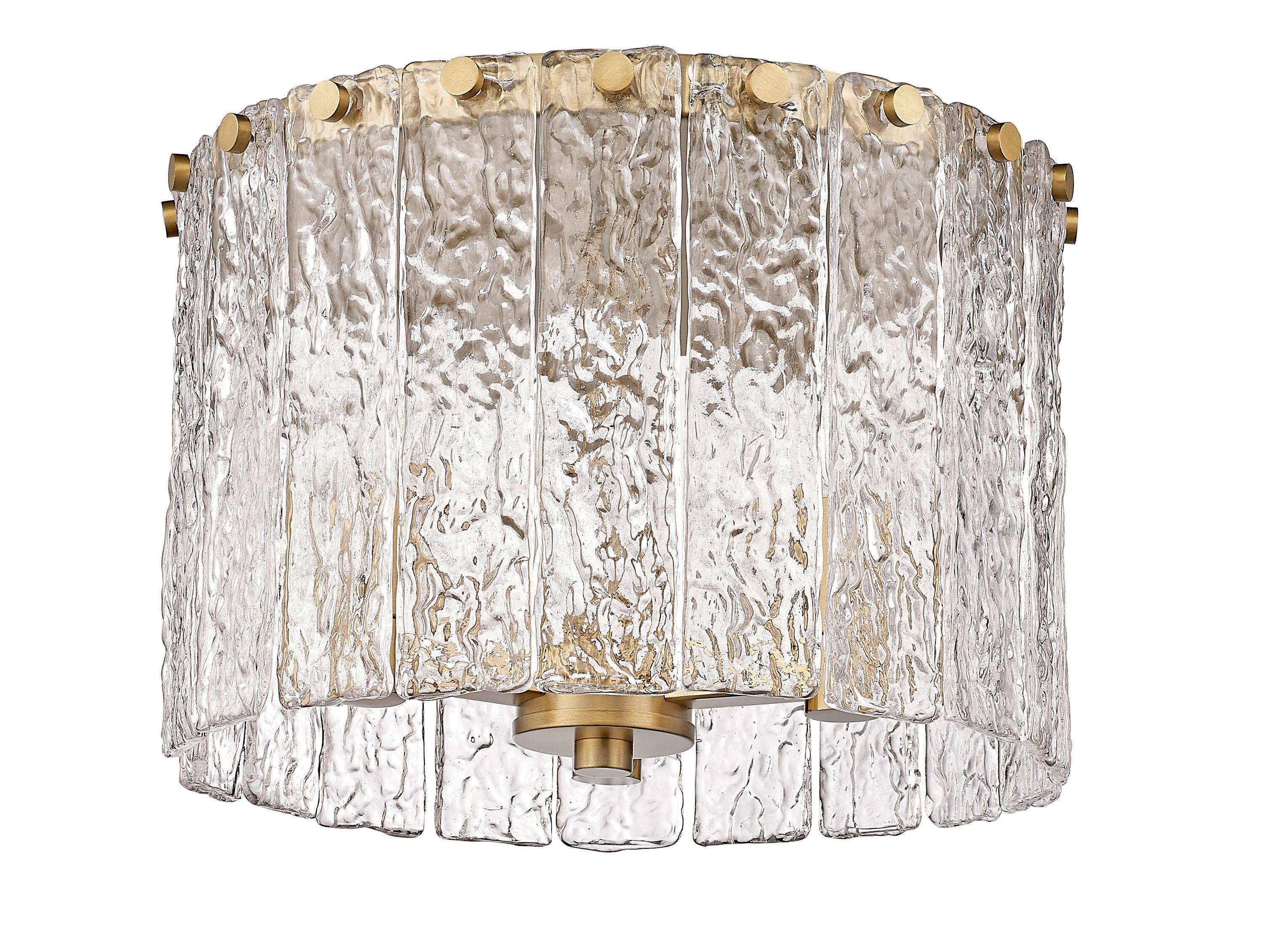 Z-Lite Glacier 3 - Light Flush Mount in  Modern Gold