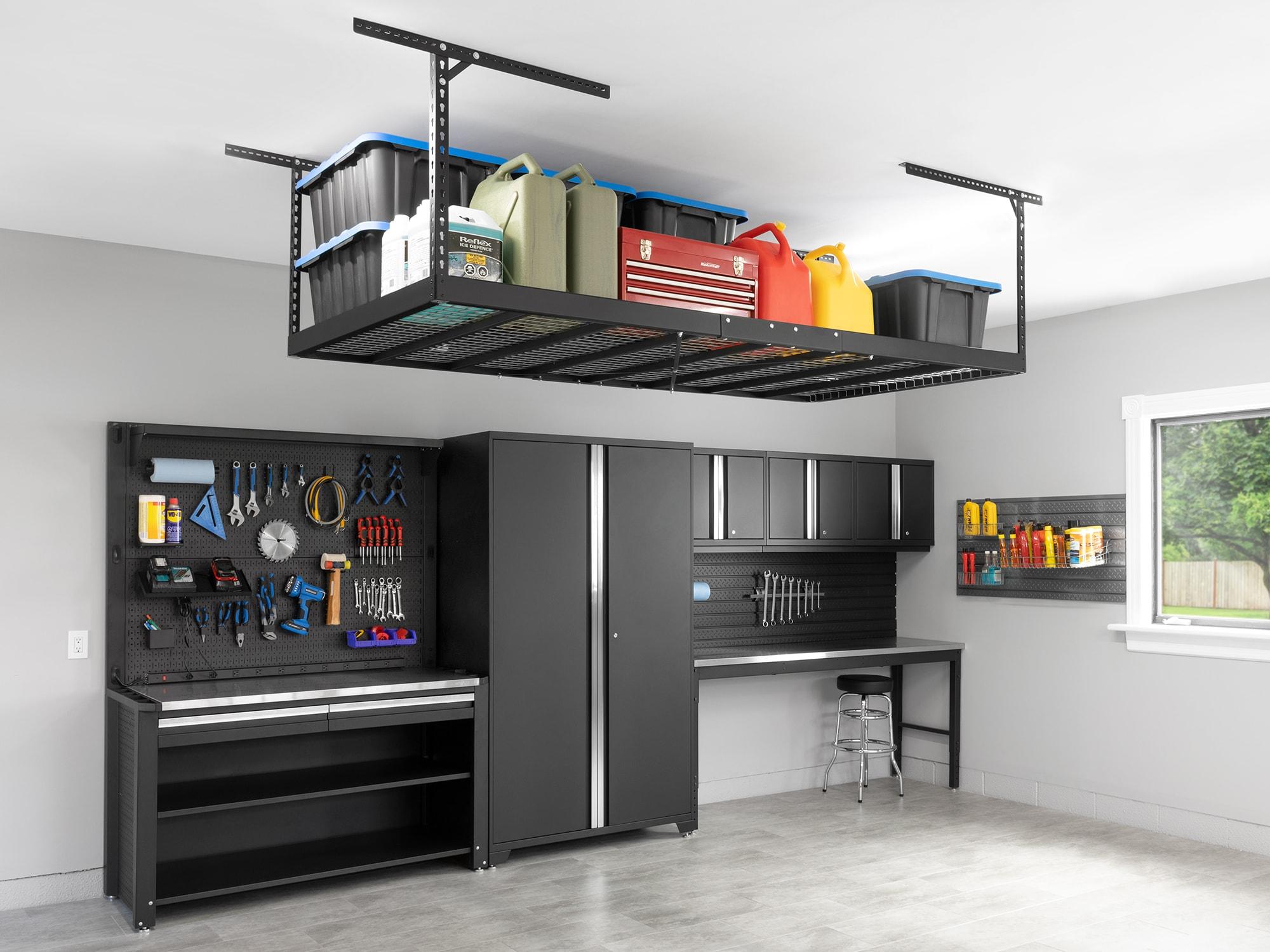 NewAge Products VersaRac Pro 4 ft. x 8 ft. Adjustable Overhead Storage Rack
