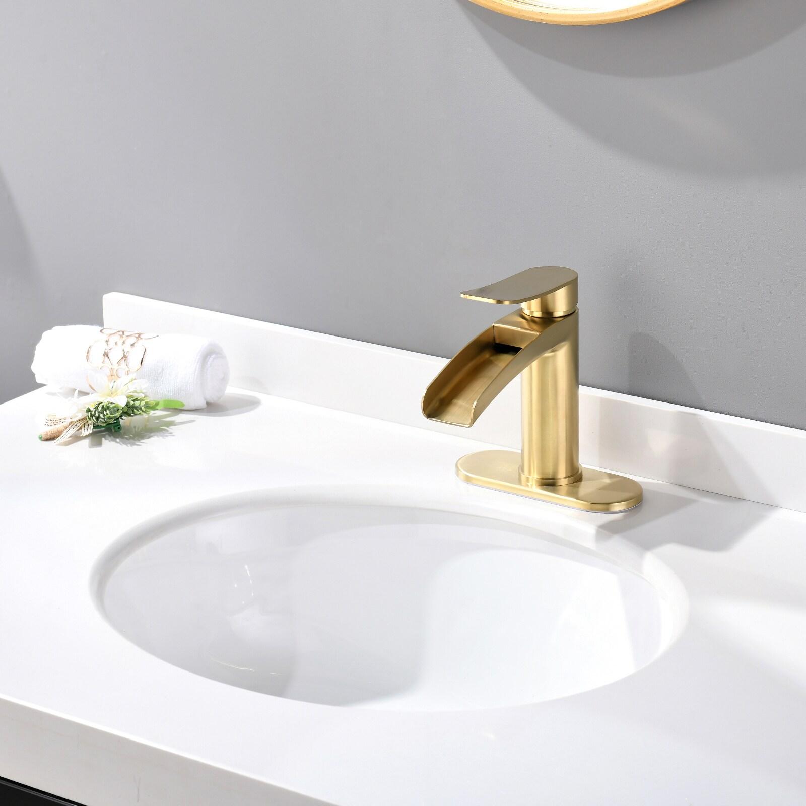 Single-Hole Single-handle Bathroom Faucet with Drain Assembly