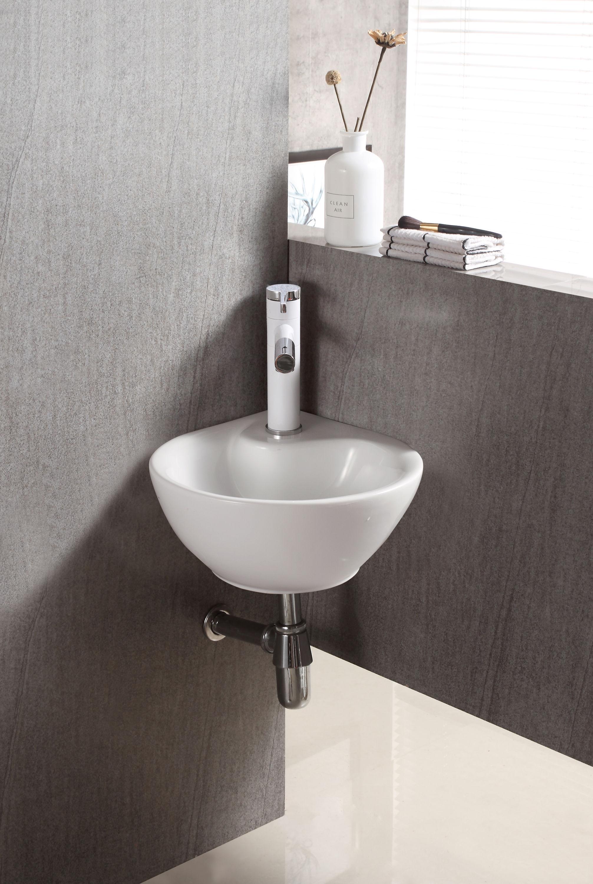 Elanti Elanti 13.5'' White Vitreous China Specialty Bathroom Sink with Overflow 1605