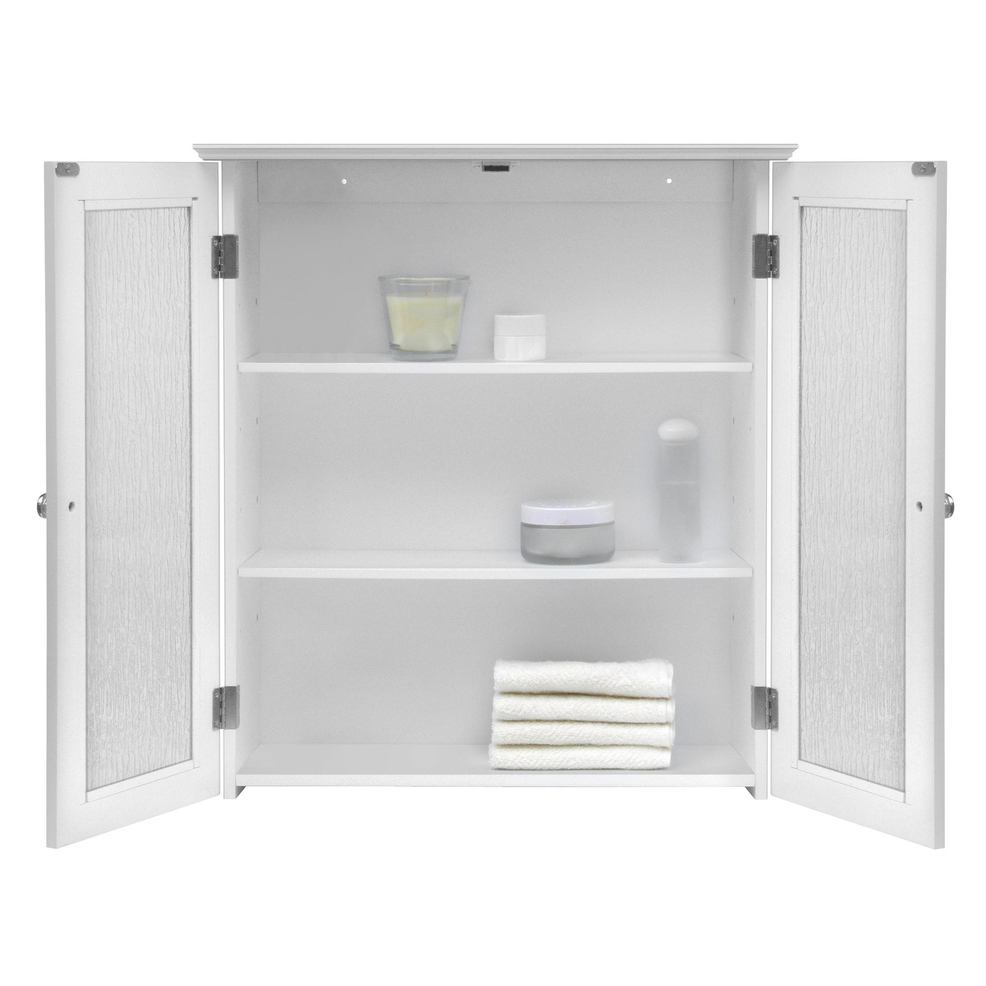Teamson Home Connor 22.24" x 25" 2-Door Removable Wall Cabinet, White