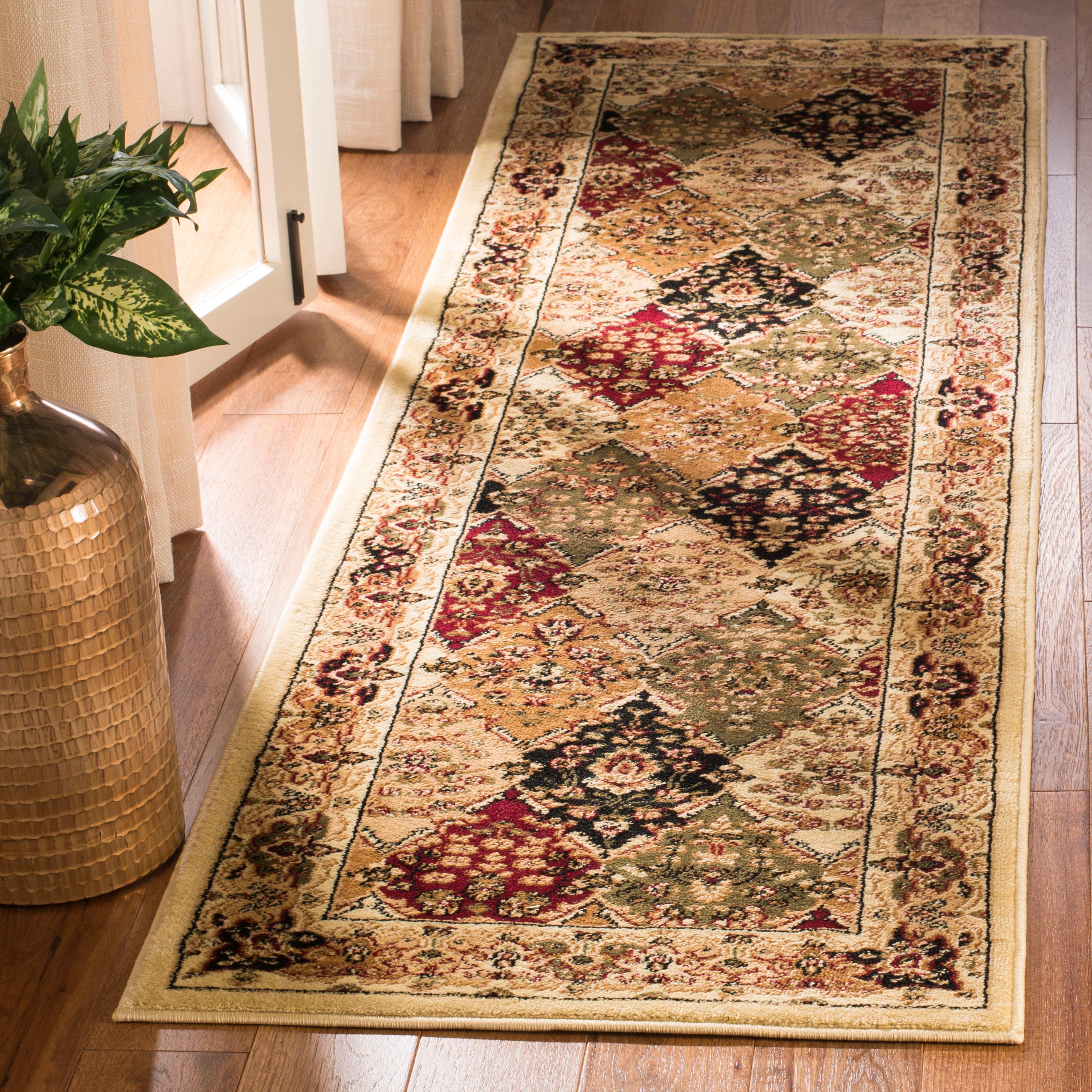 Lyndhurst LNH221 Power Loomed Runner Rug - Multi/Ivory - 2'3"x12' - Safavieh