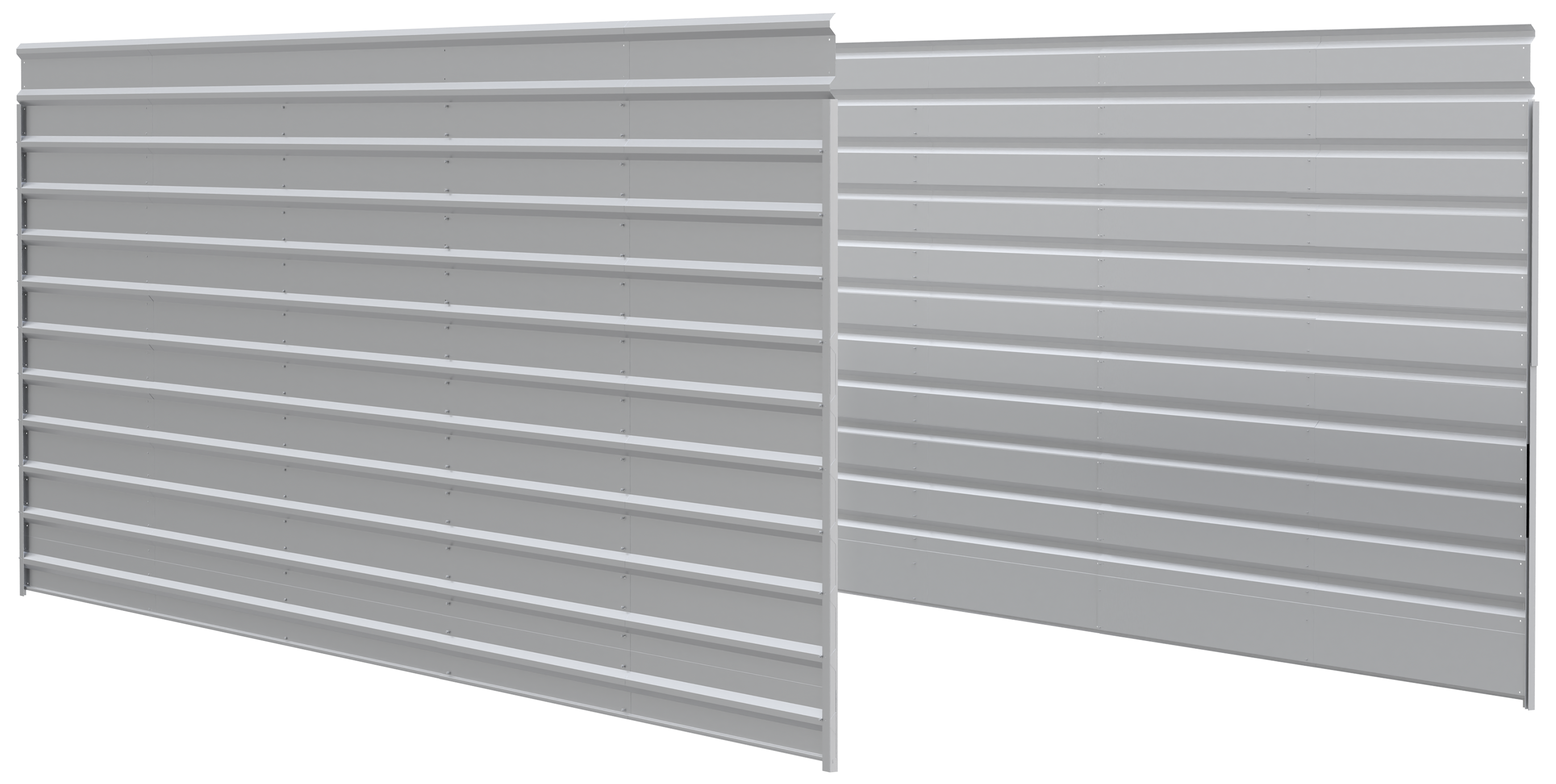 Arrow 9 x 24 ft Charcoal Two Sided Steel Carport Enclosure